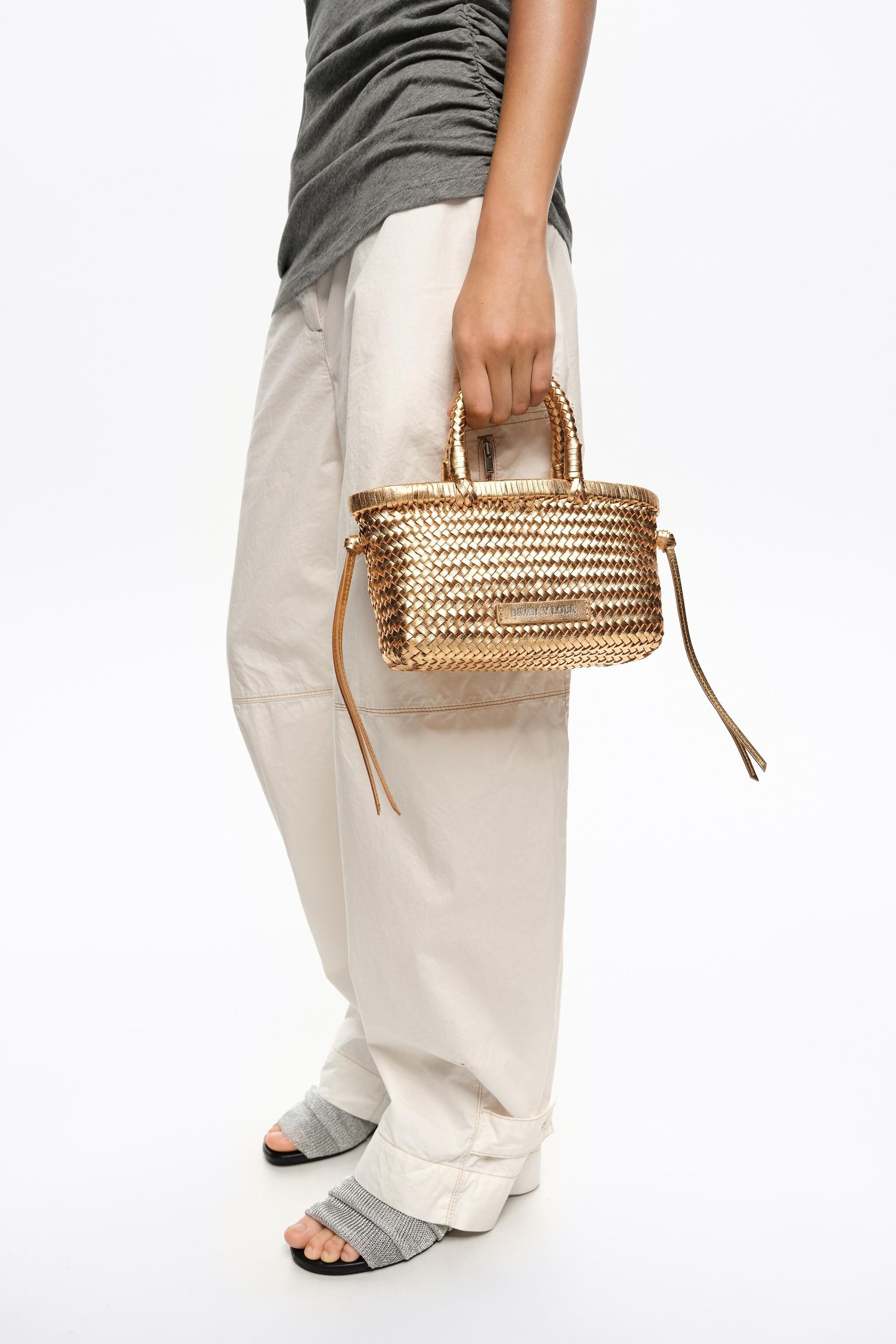 Goldschmiede-Leder-Handtasche