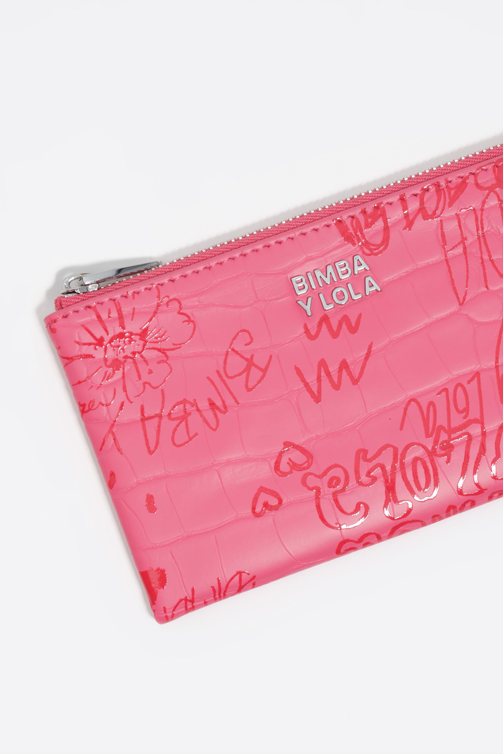 Münzgeldbörse mit Beeren-Pink-BIMBA-Logos
