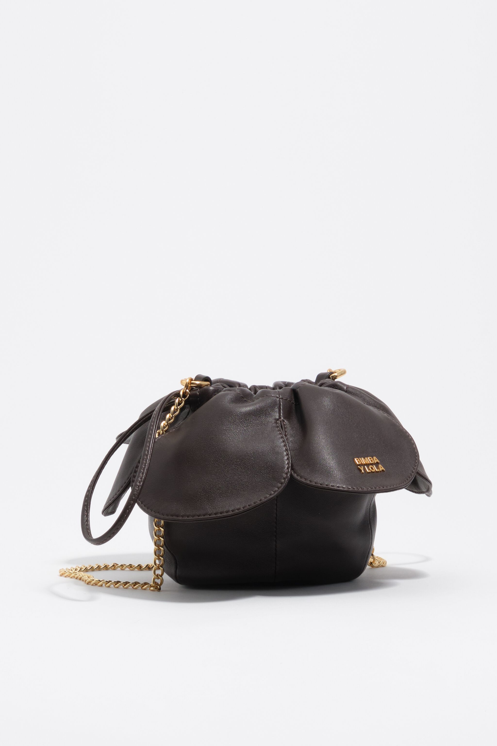 Ebony-Ledertasche Pétalo
