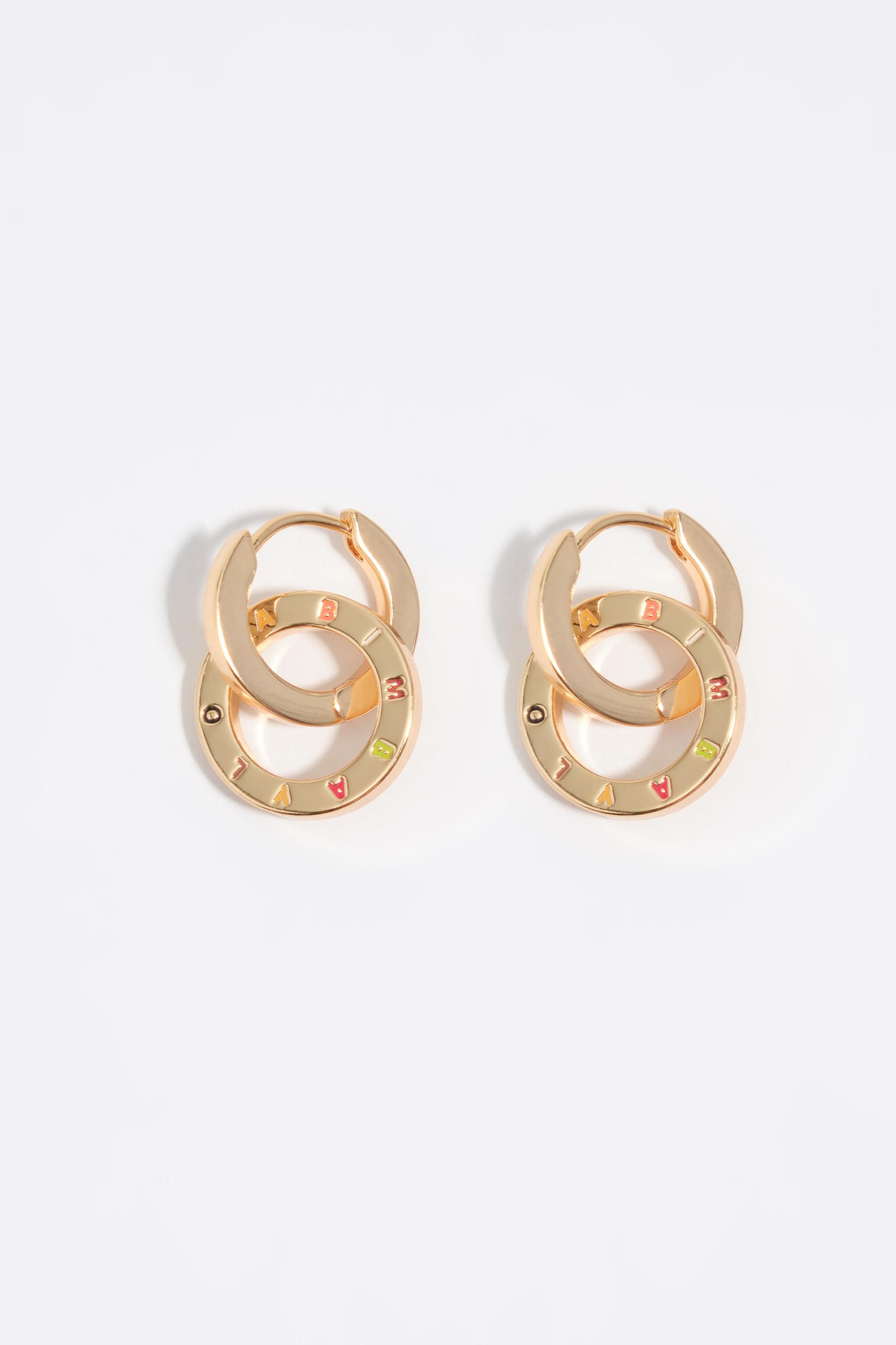 Gold-Logo-Doppel-Ohrhänger