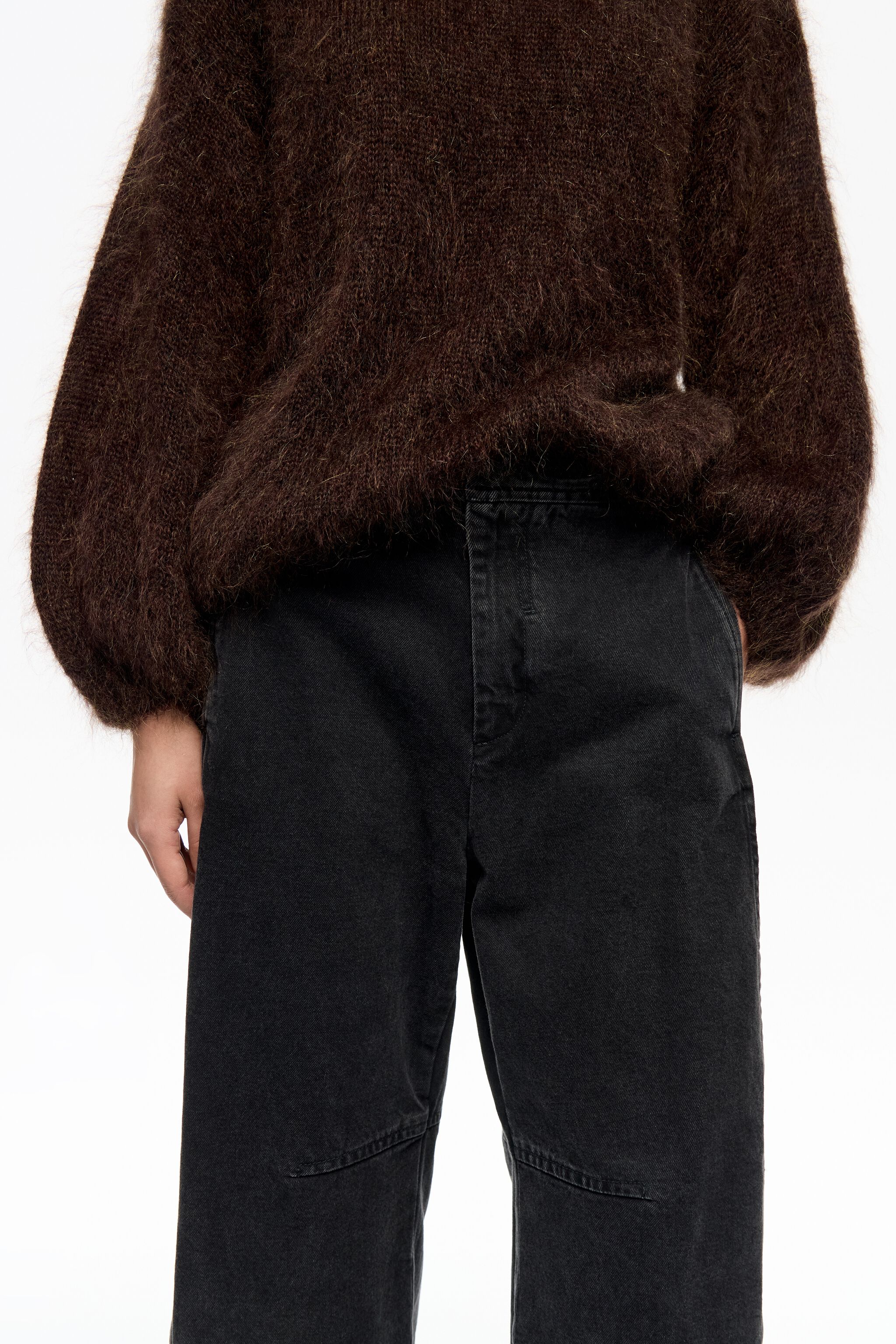 BARREL - Gewaschene schwarze Jeans