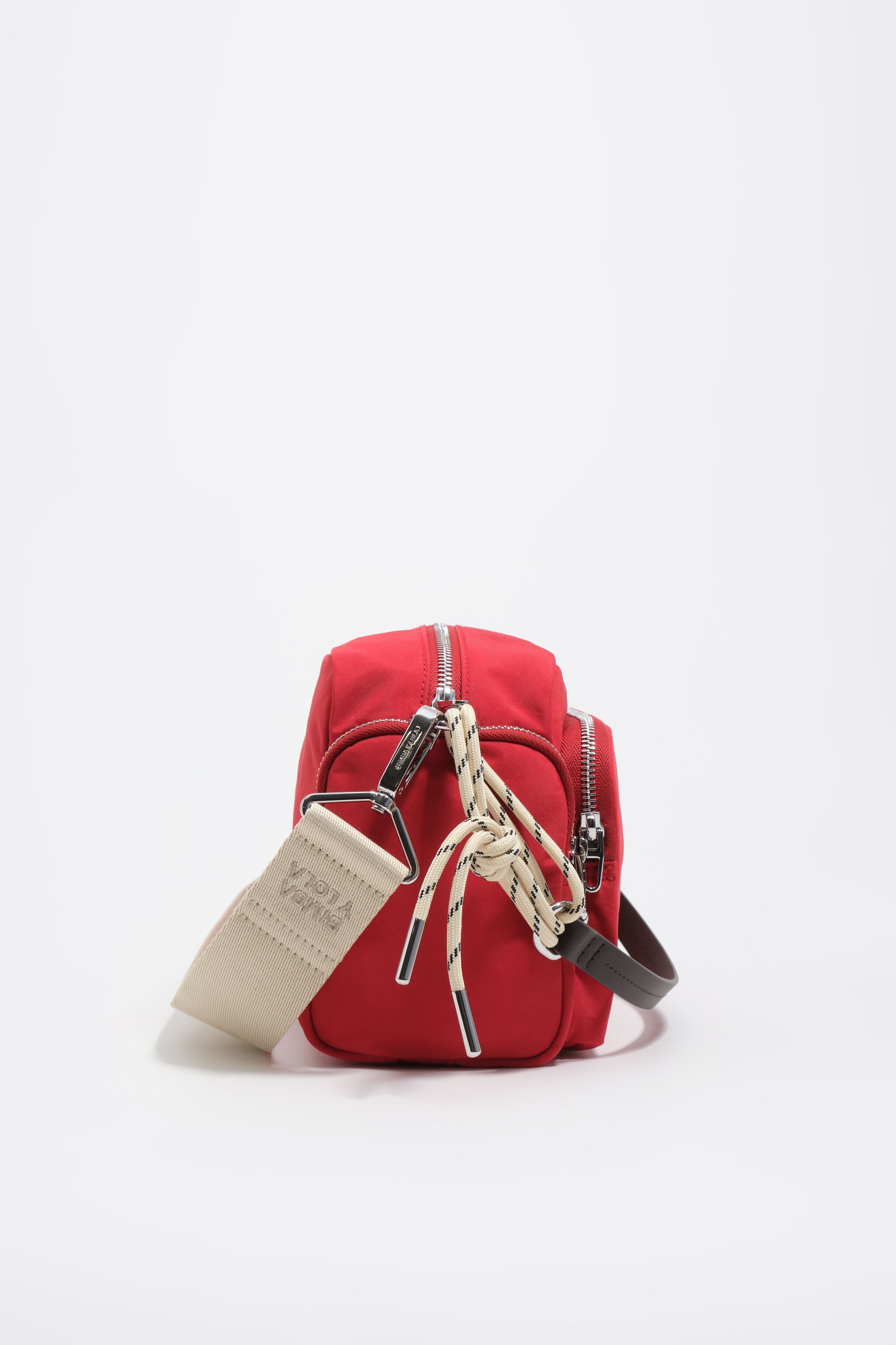 Medium rote Nylon-Handytasche