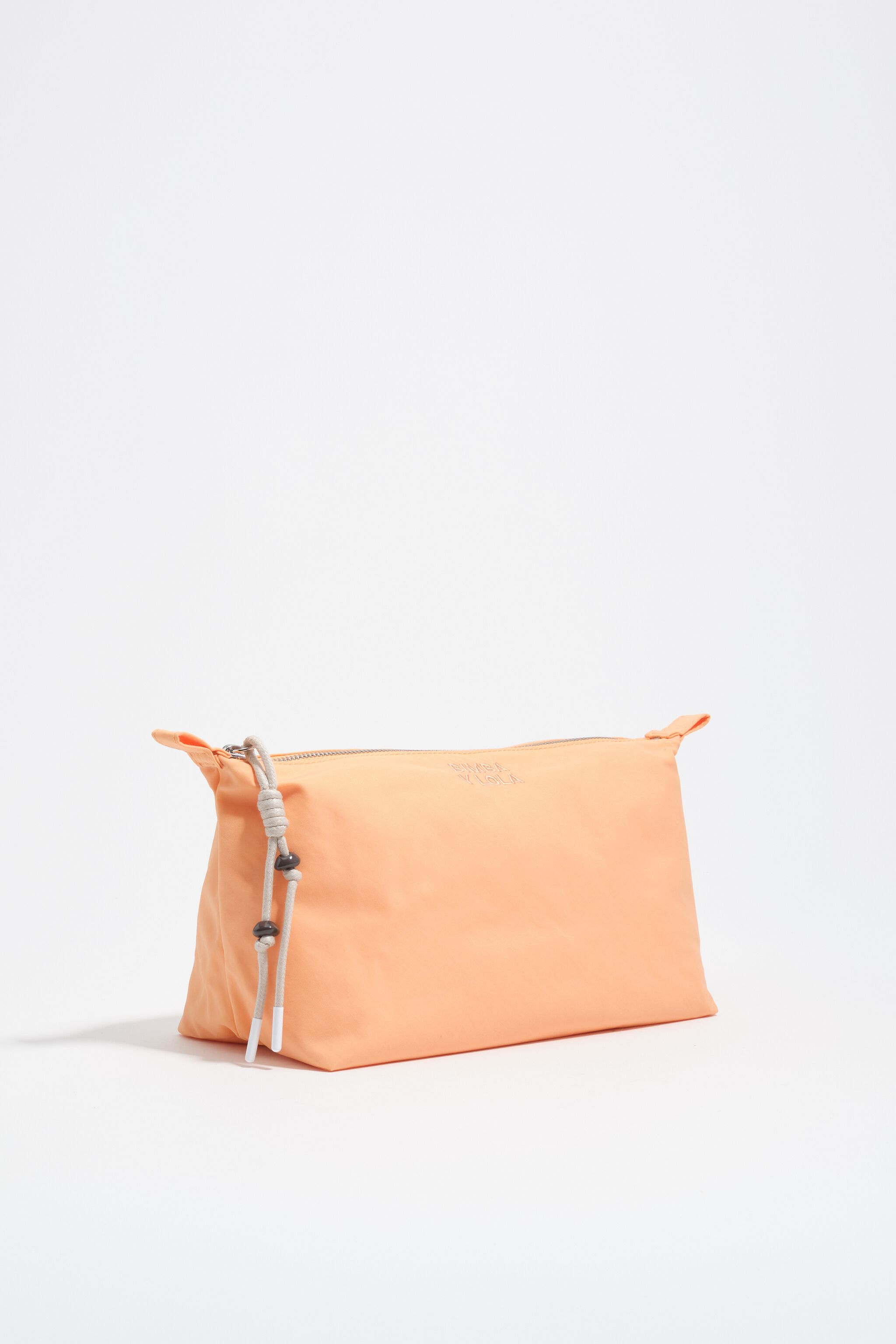 Große orangefarbene Sorbet-Nylon-Trapecio-Make-up-Case