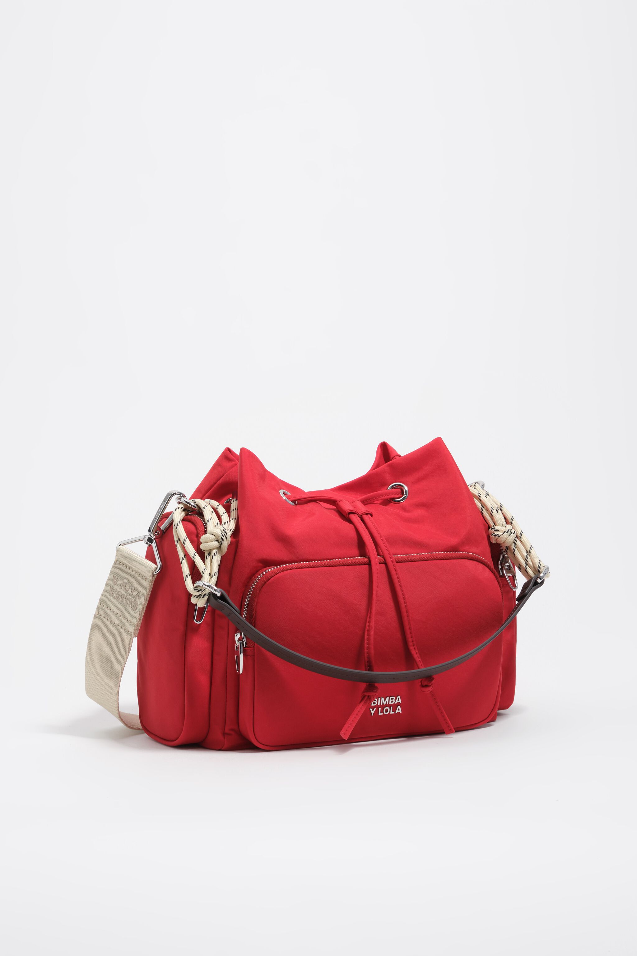 Medium große rote Nylon-Handytasche