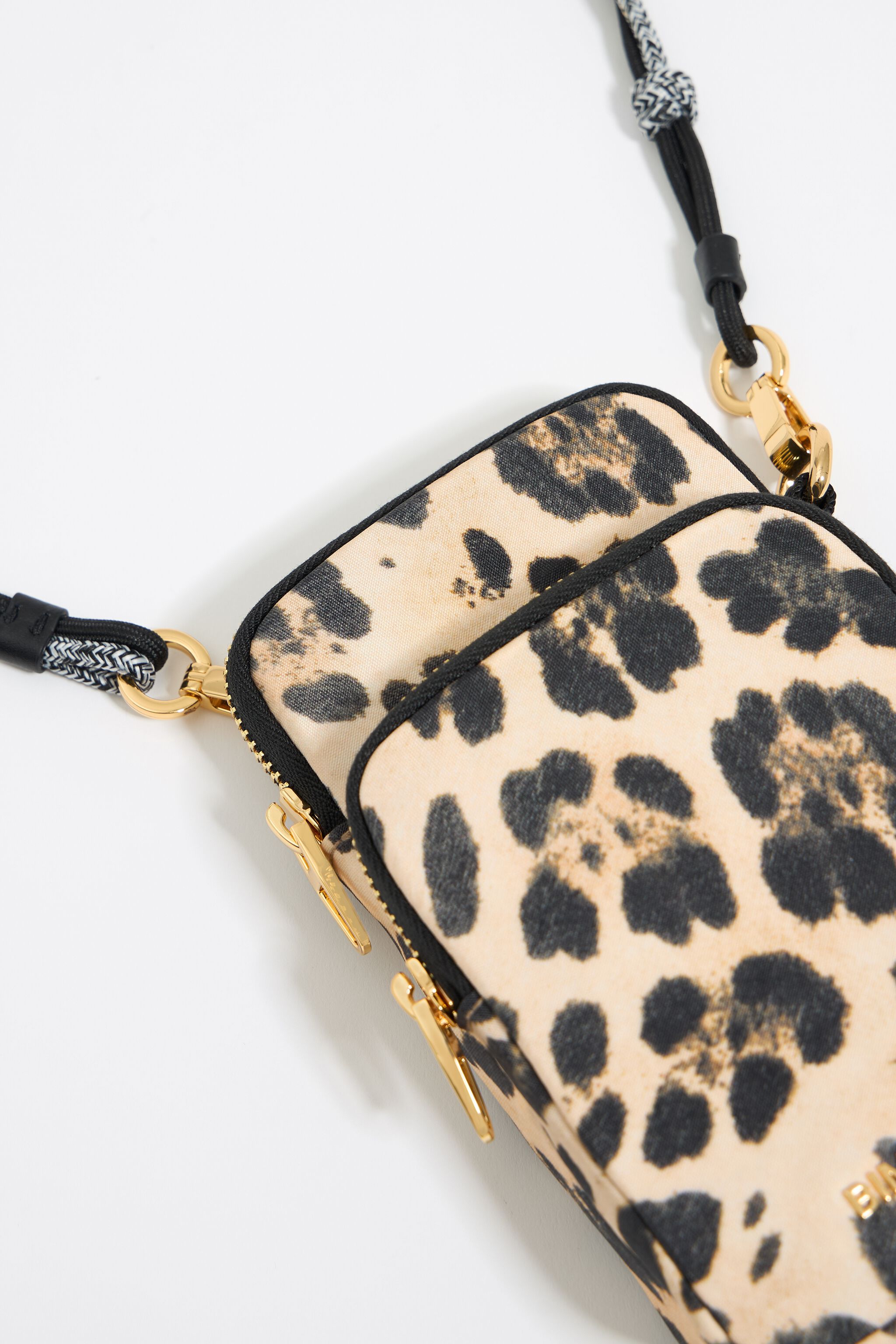 Beige Leoparden-Print-Nylon-Handyhülle