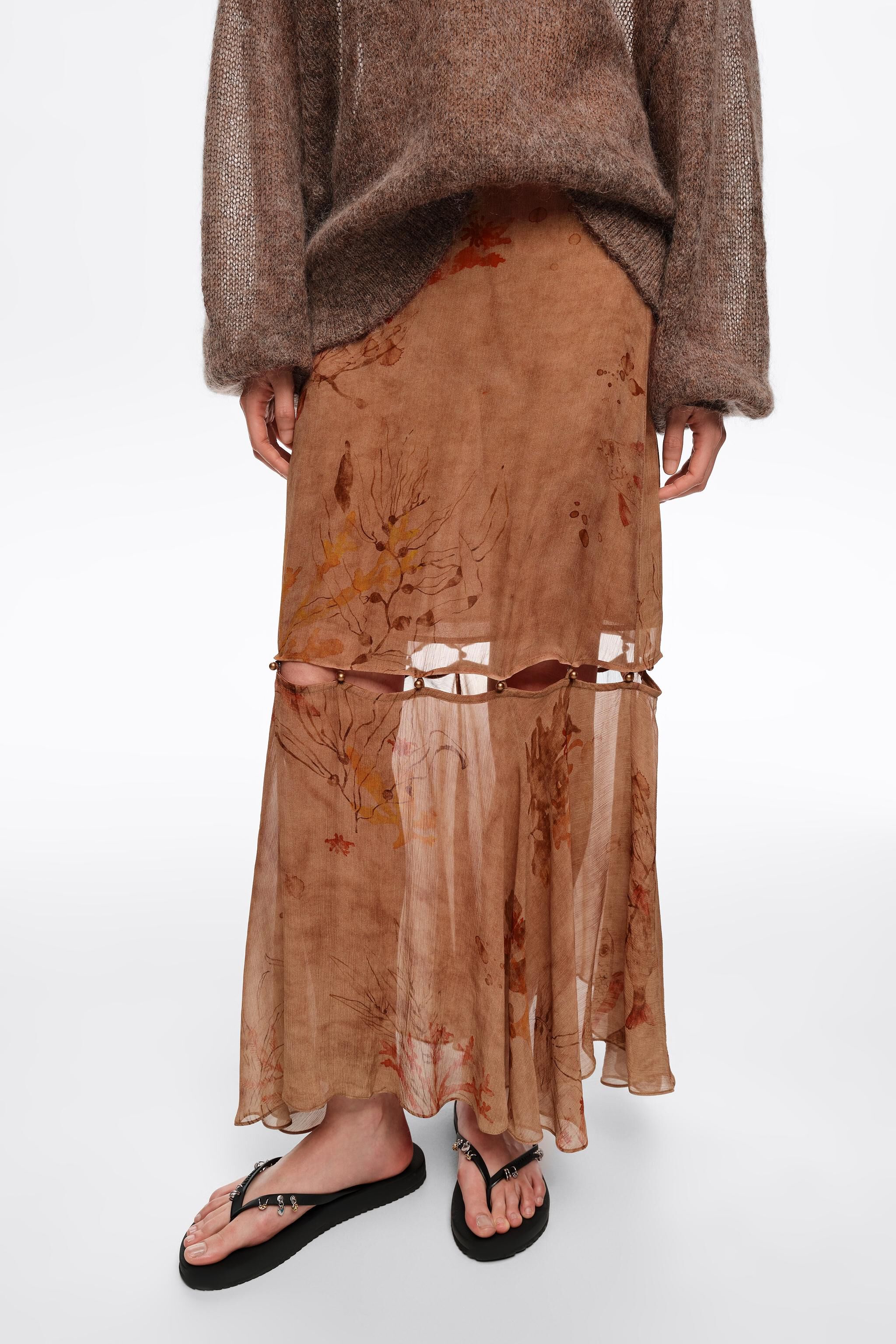 Unterwasser-Flare-Button-Skirt