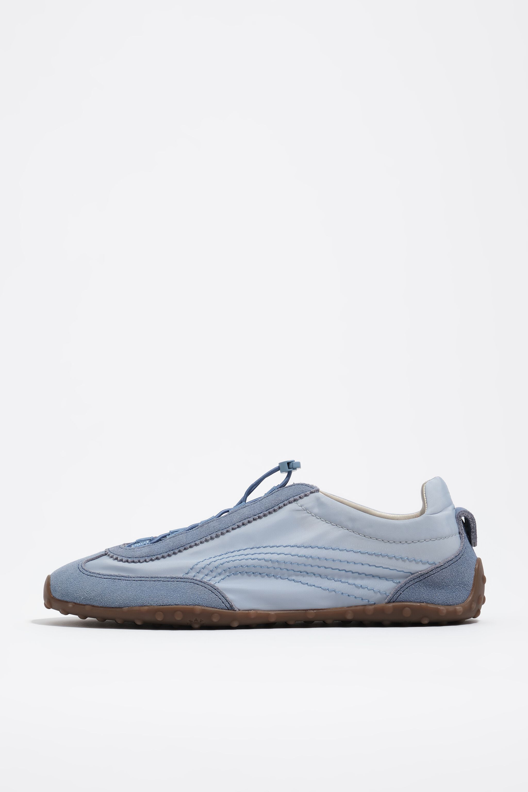 Blaue Suede- und Nylon-Ballerina-Sneaker 13 28