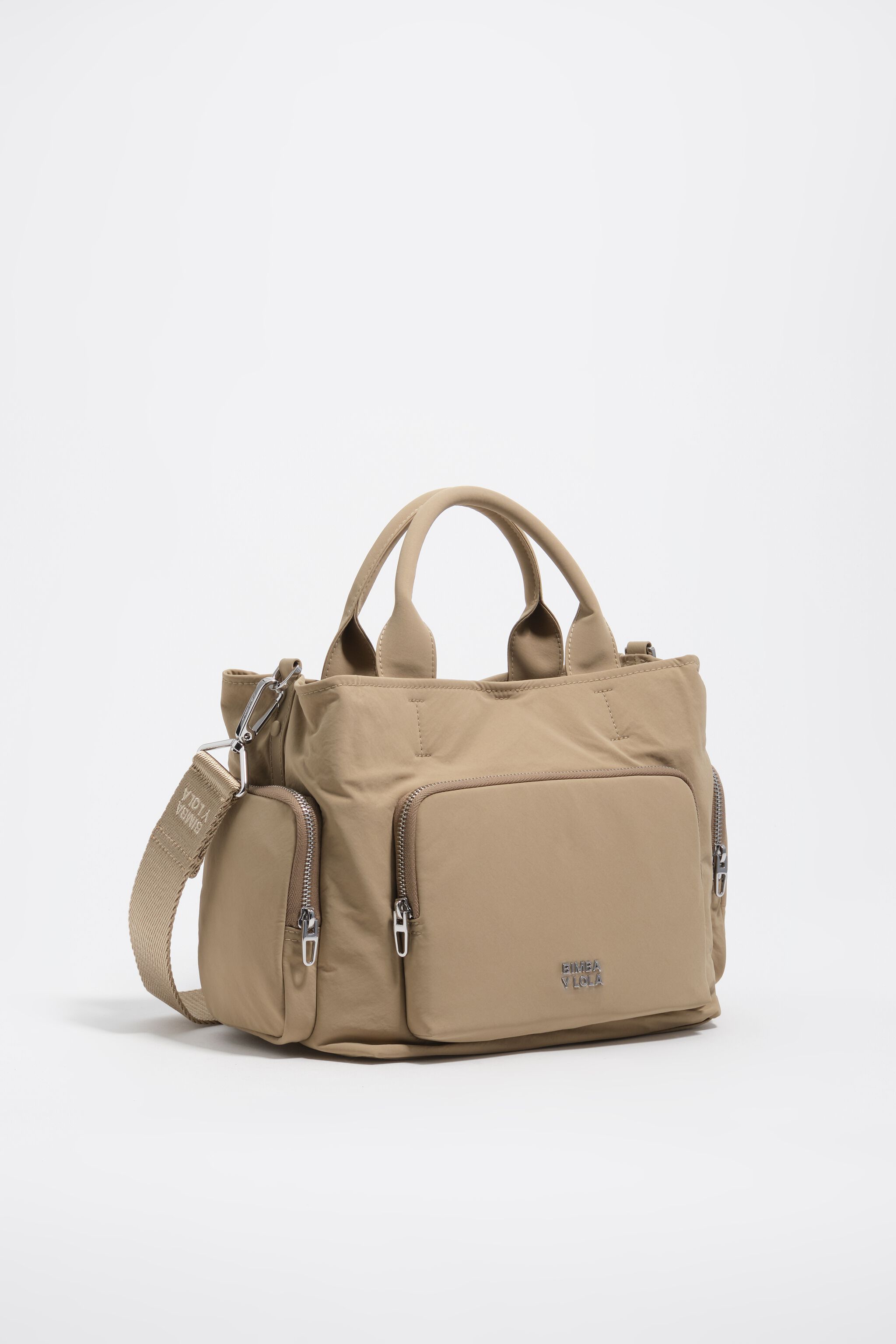 Große leichte khakifarbene Nylon-Handytasche
