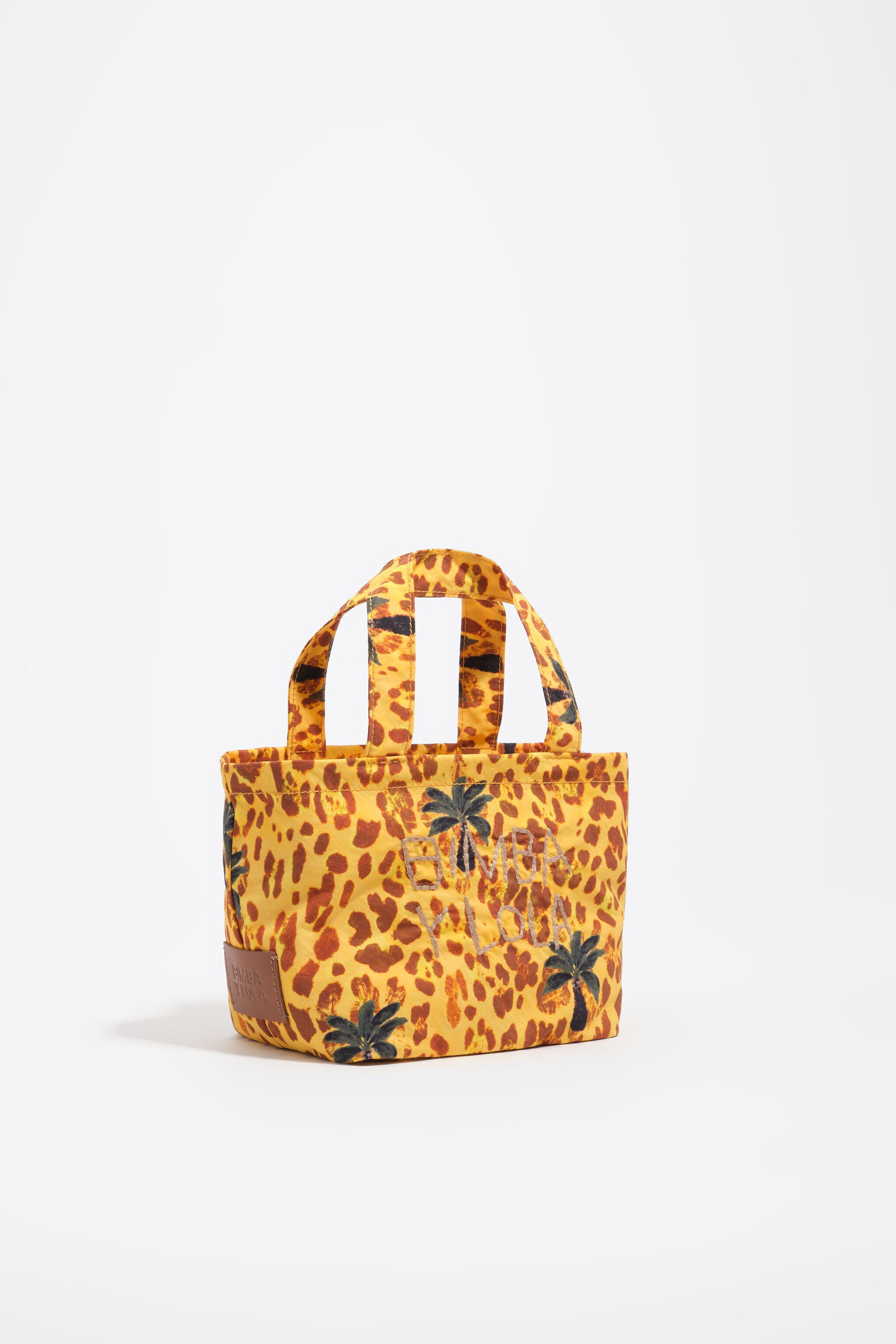 Gelbe Leopard-Palmen-Nylon-Minikleid