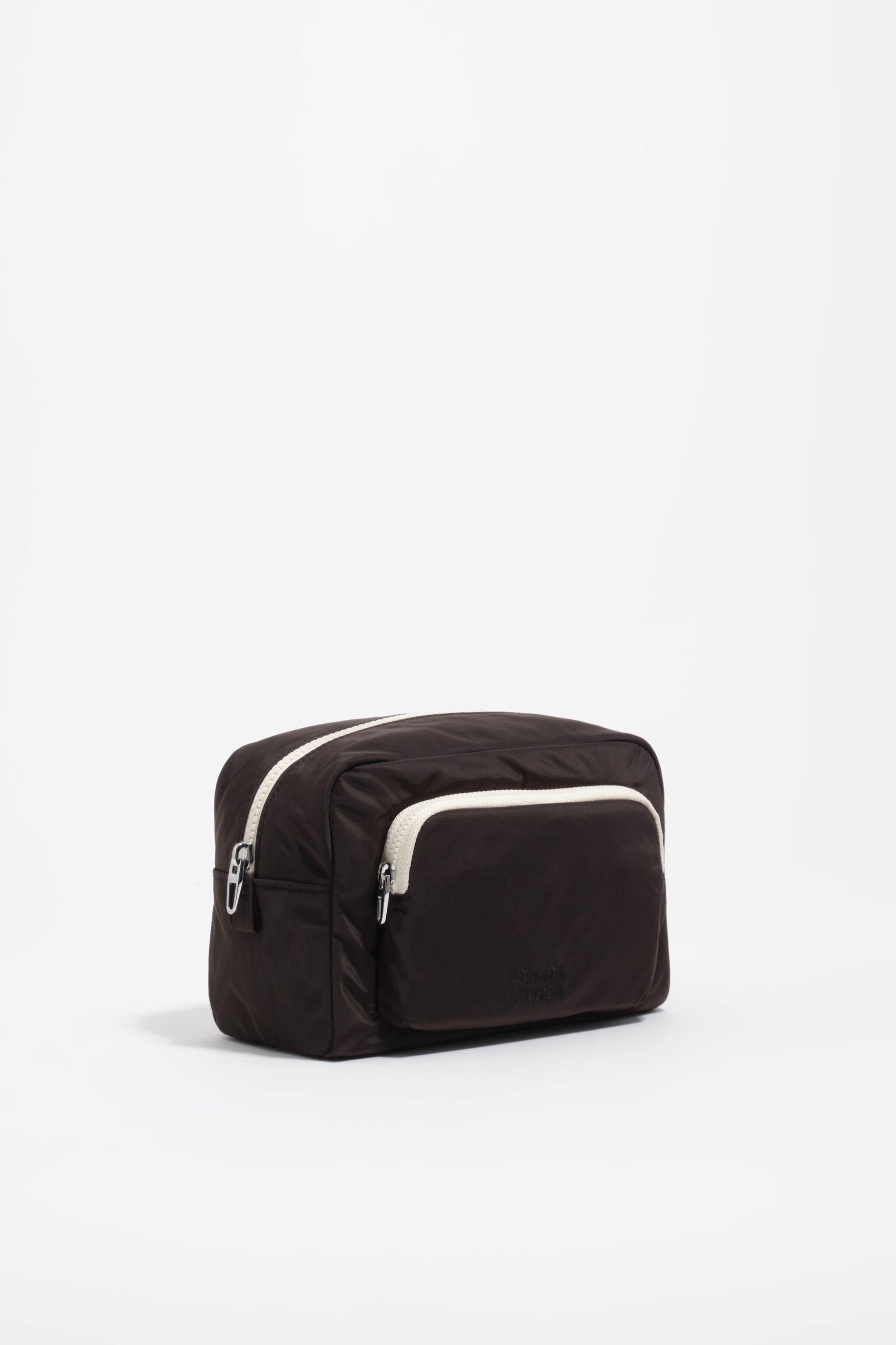 Große Kohlegrau-Nylon-Make-up-Tasche