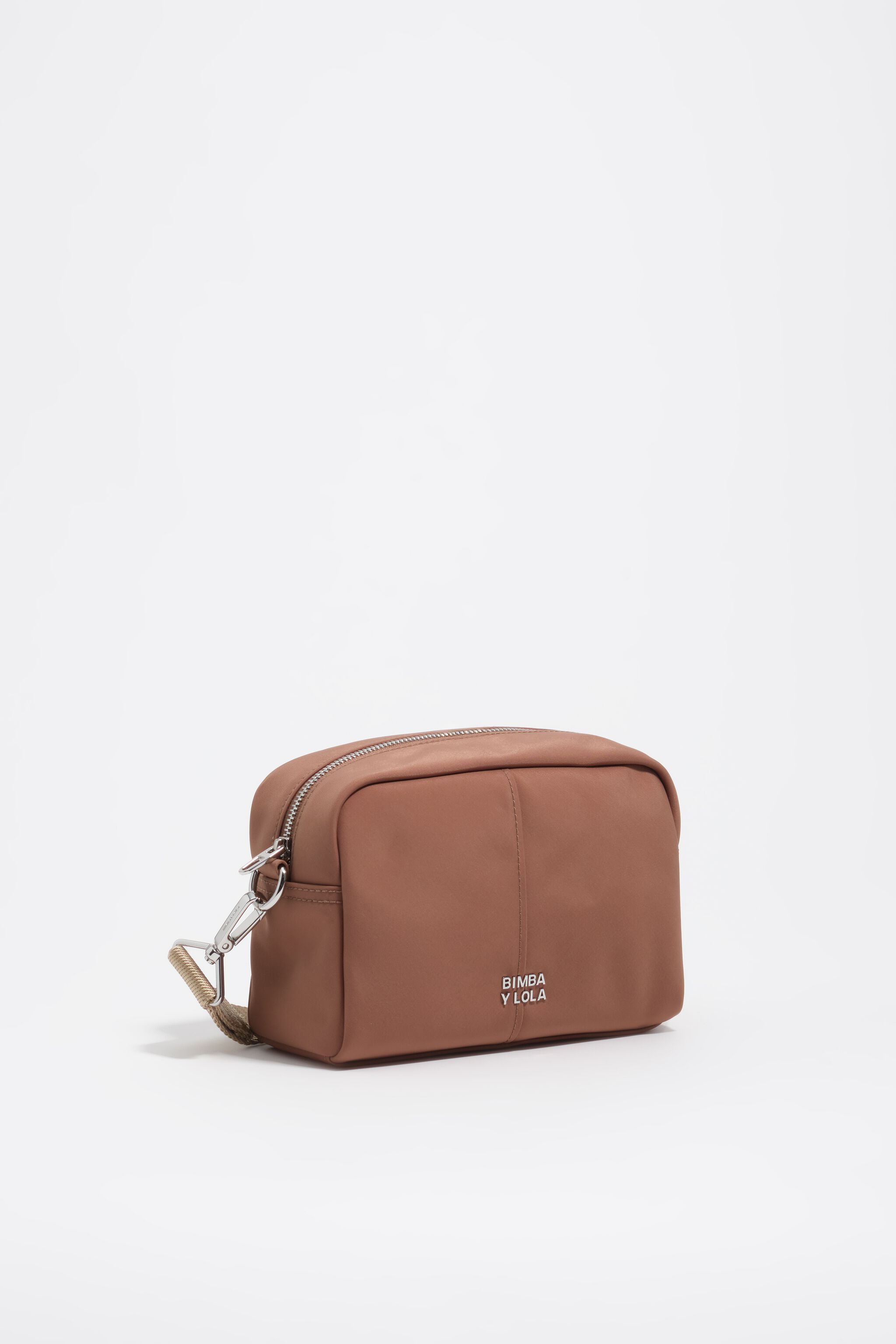 Beige Nylon Umhängetasche