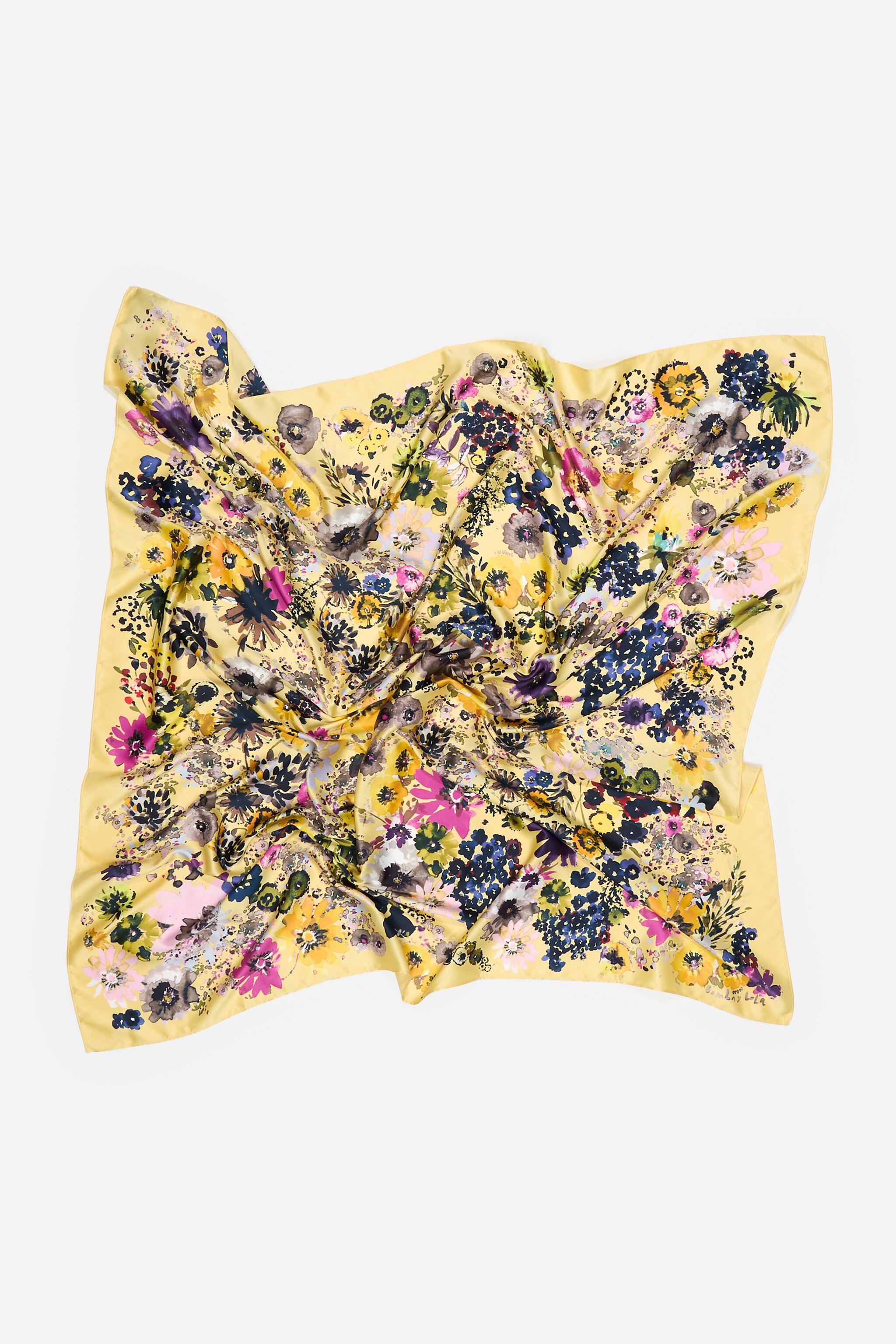 Bananen-Wasserfarben-Blumen-Schal