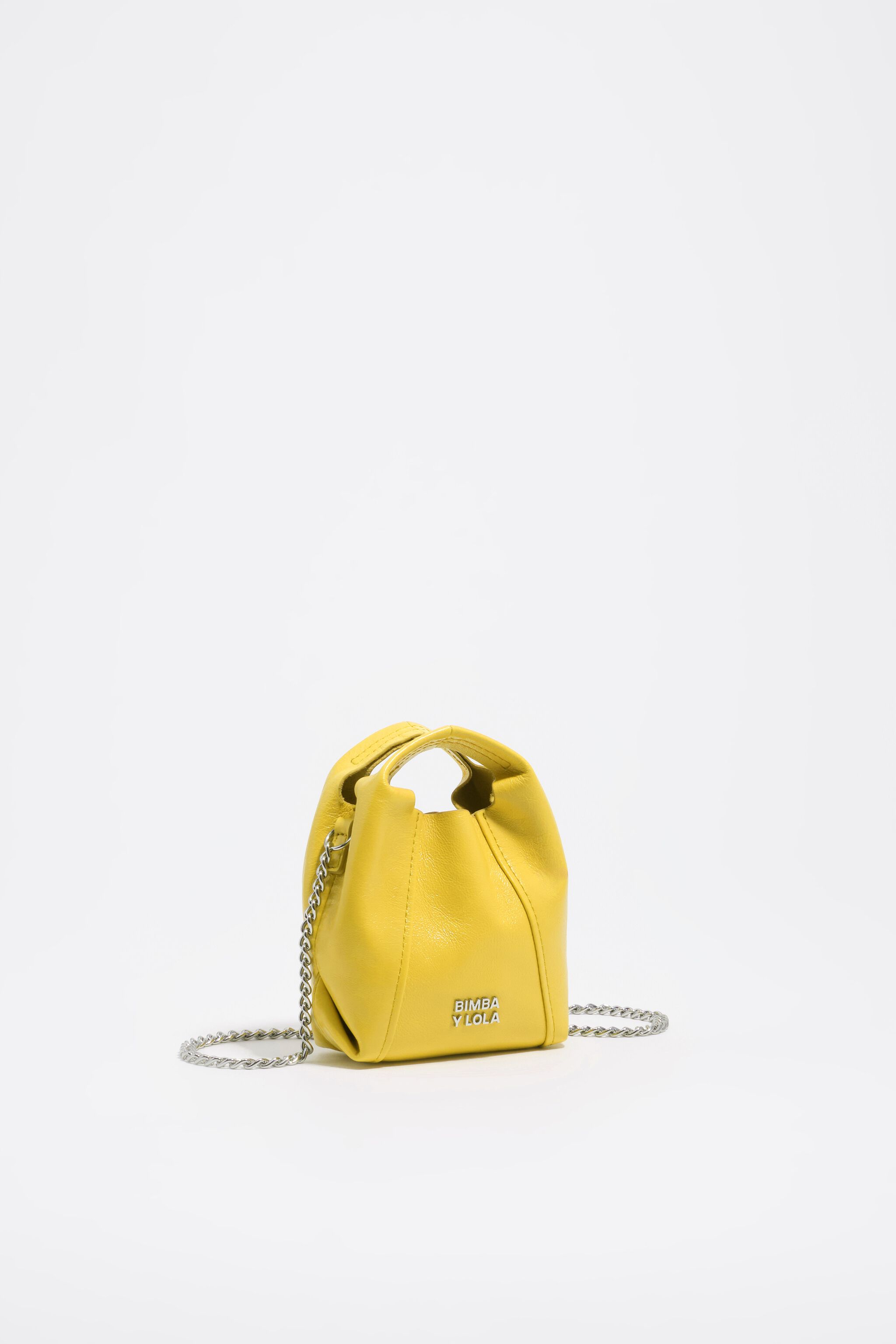 Micro gelbe Leder-Paper-Querträger-Tasche