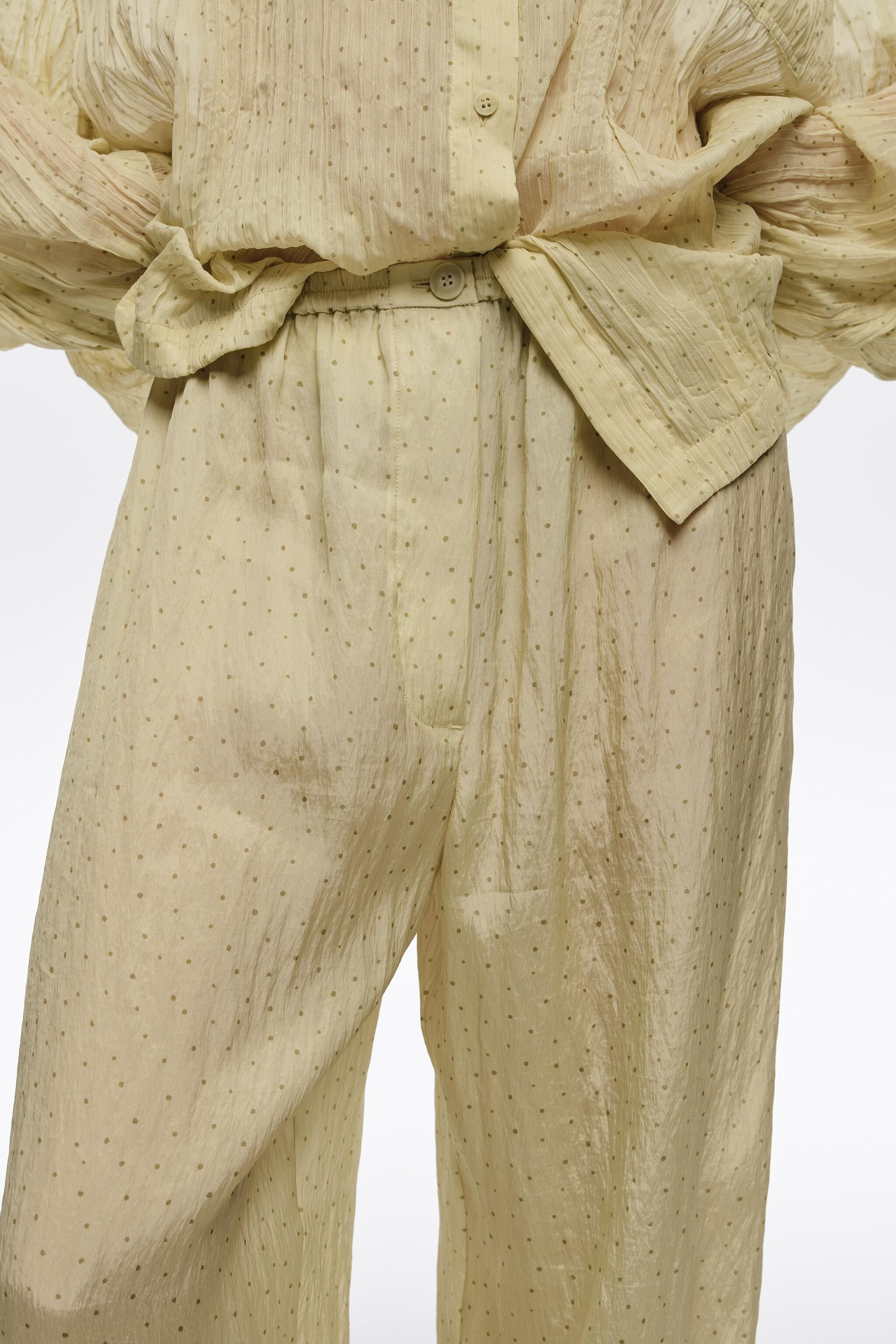 Olive mini Dots Jogger-Hose