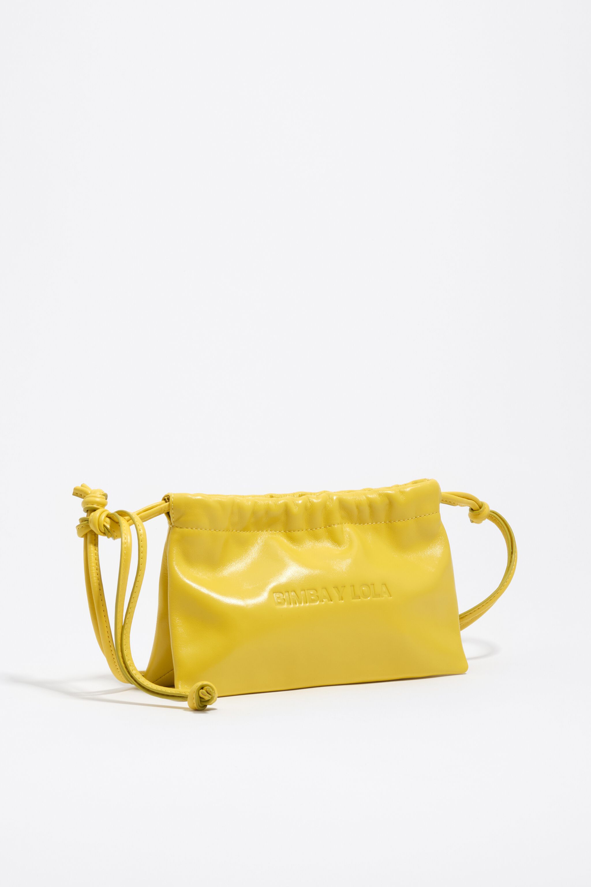 Minikleiner gelber Leder-Clutch