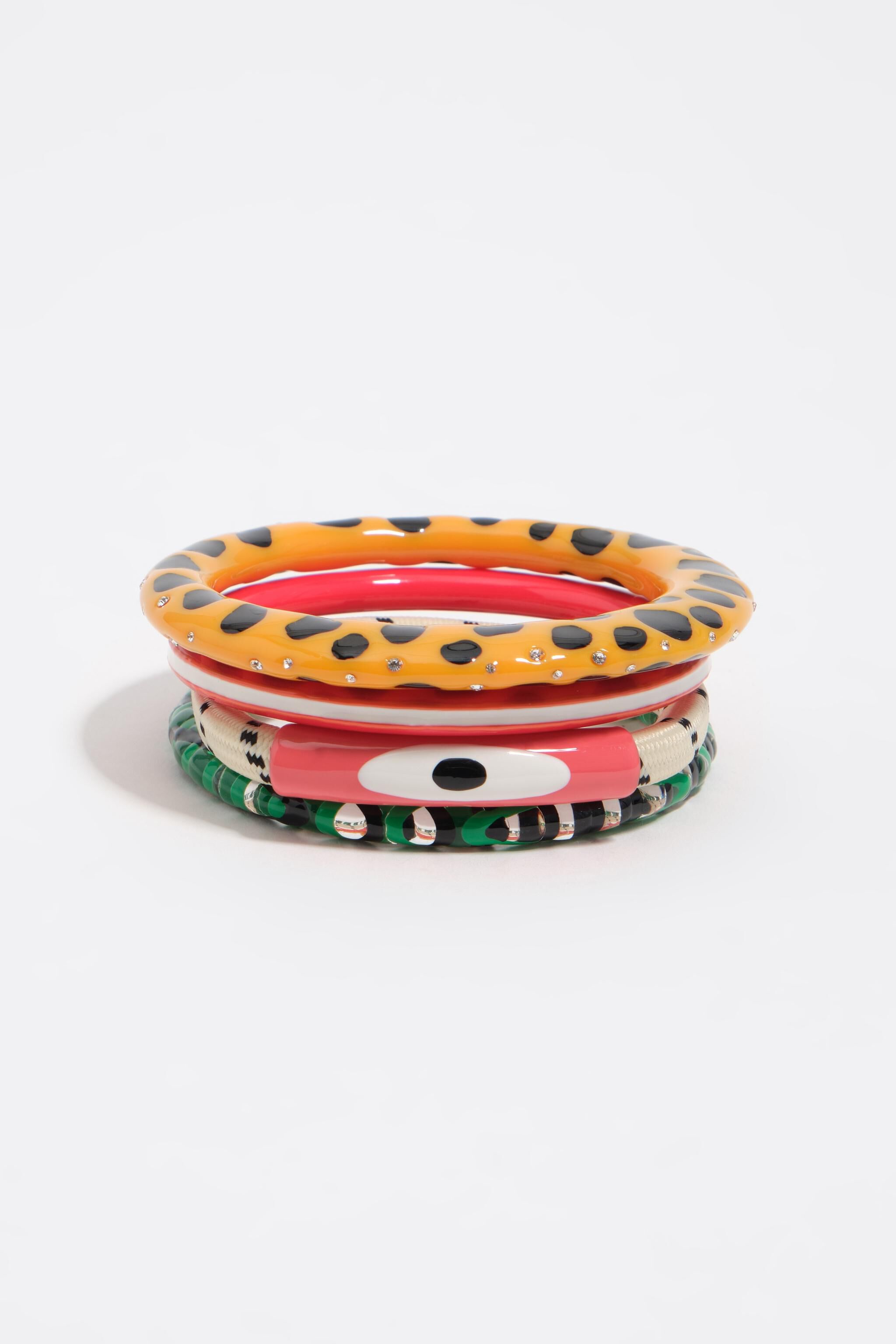 Buntes Resin-Textur-Armband-Set