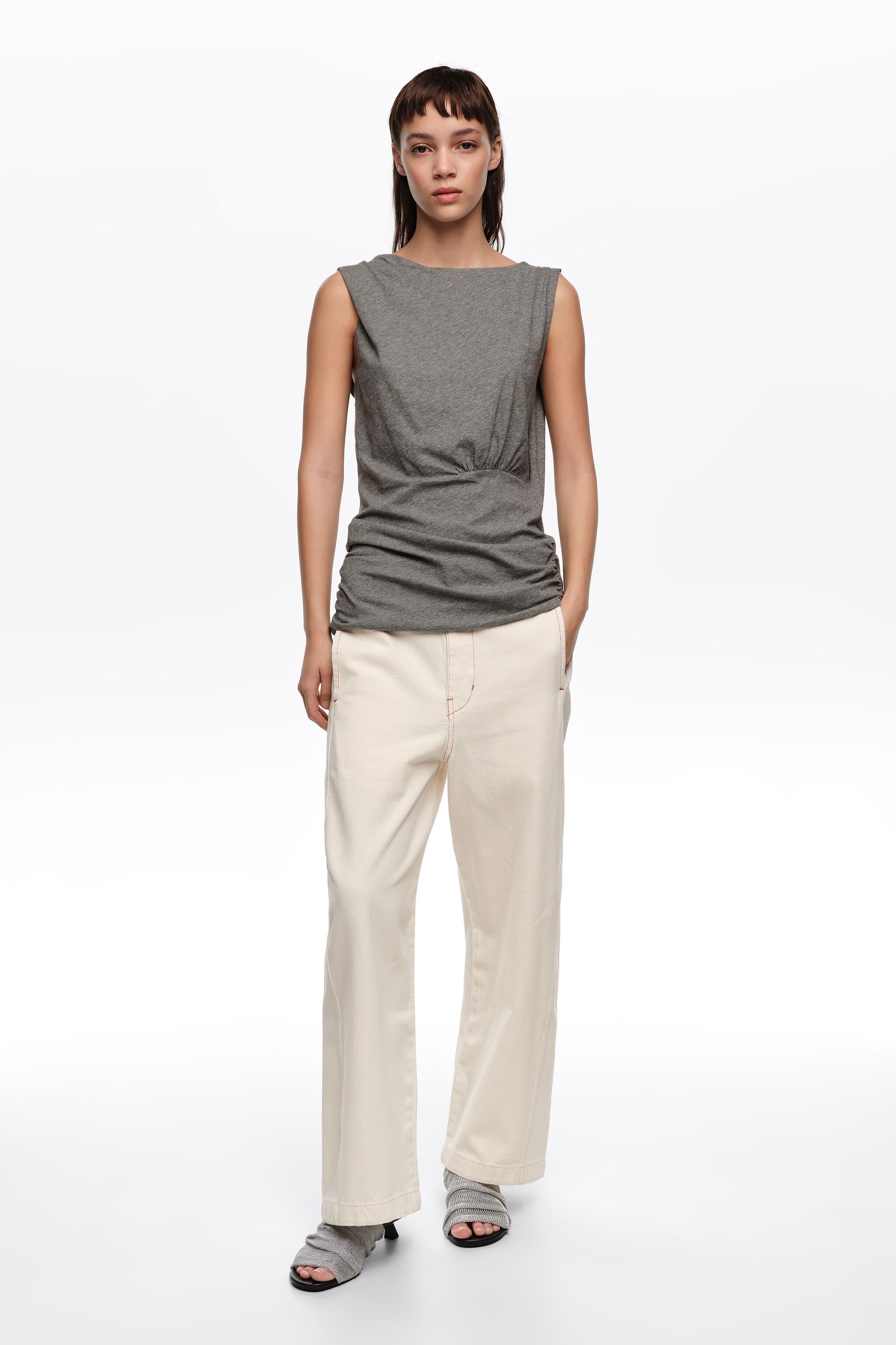 BARREL - Jeans in Ecru