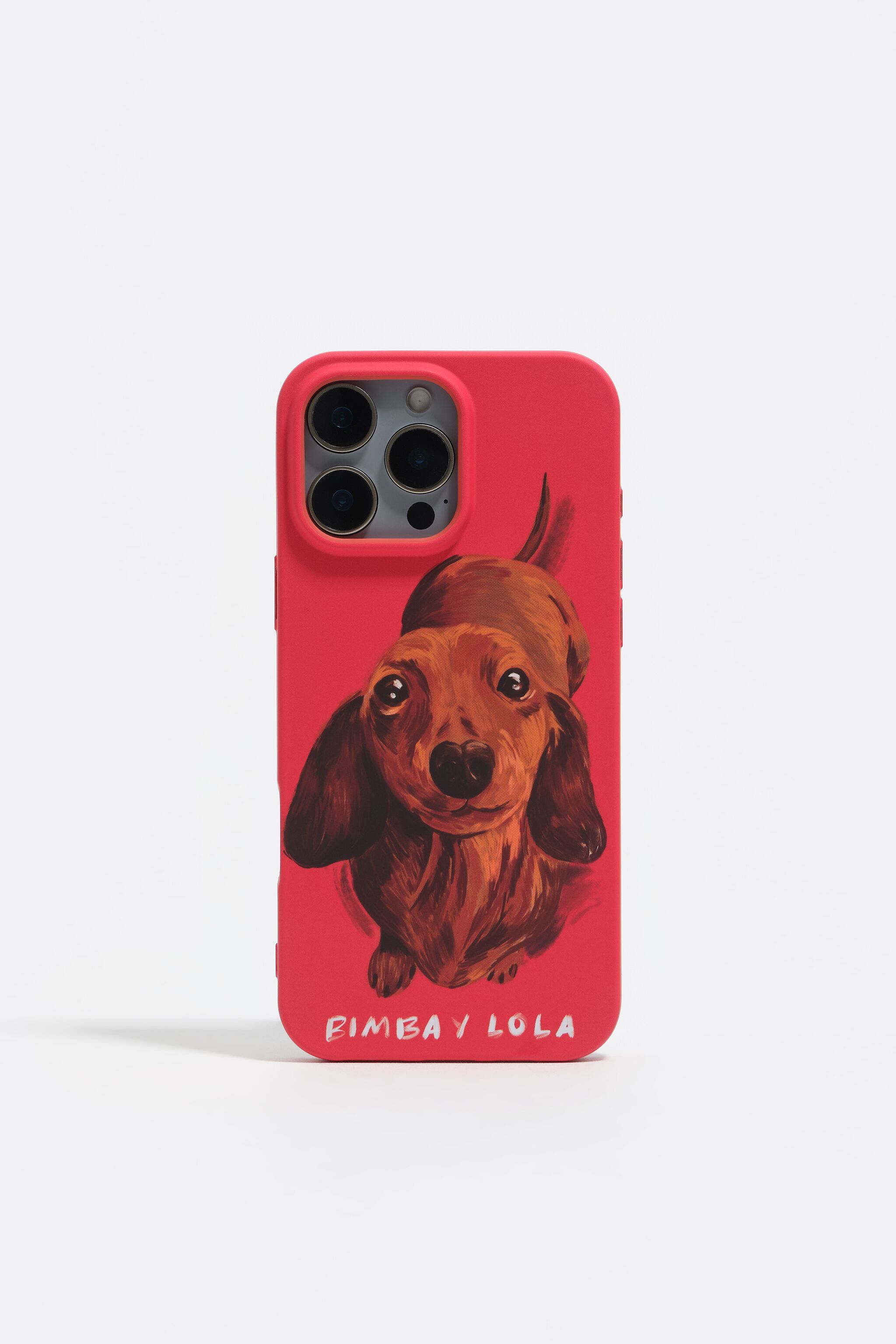 Rotes Dackel-Handyhülle für iPhone 16 Pro Max, fest
