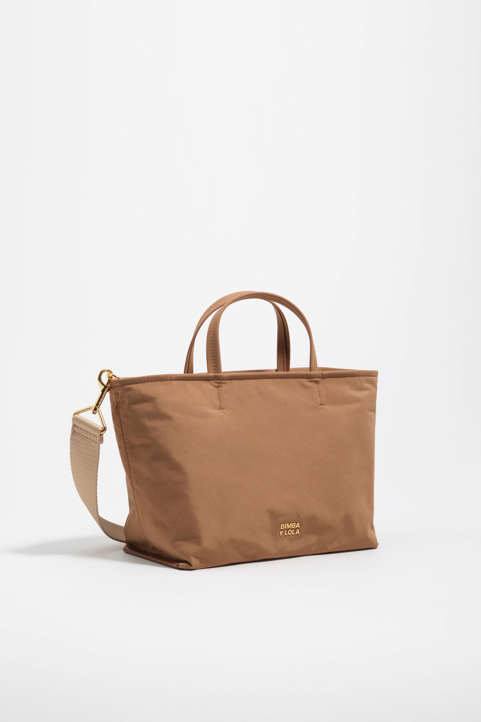 Medium Walnuss-Gabardine-Einkaufstasche
