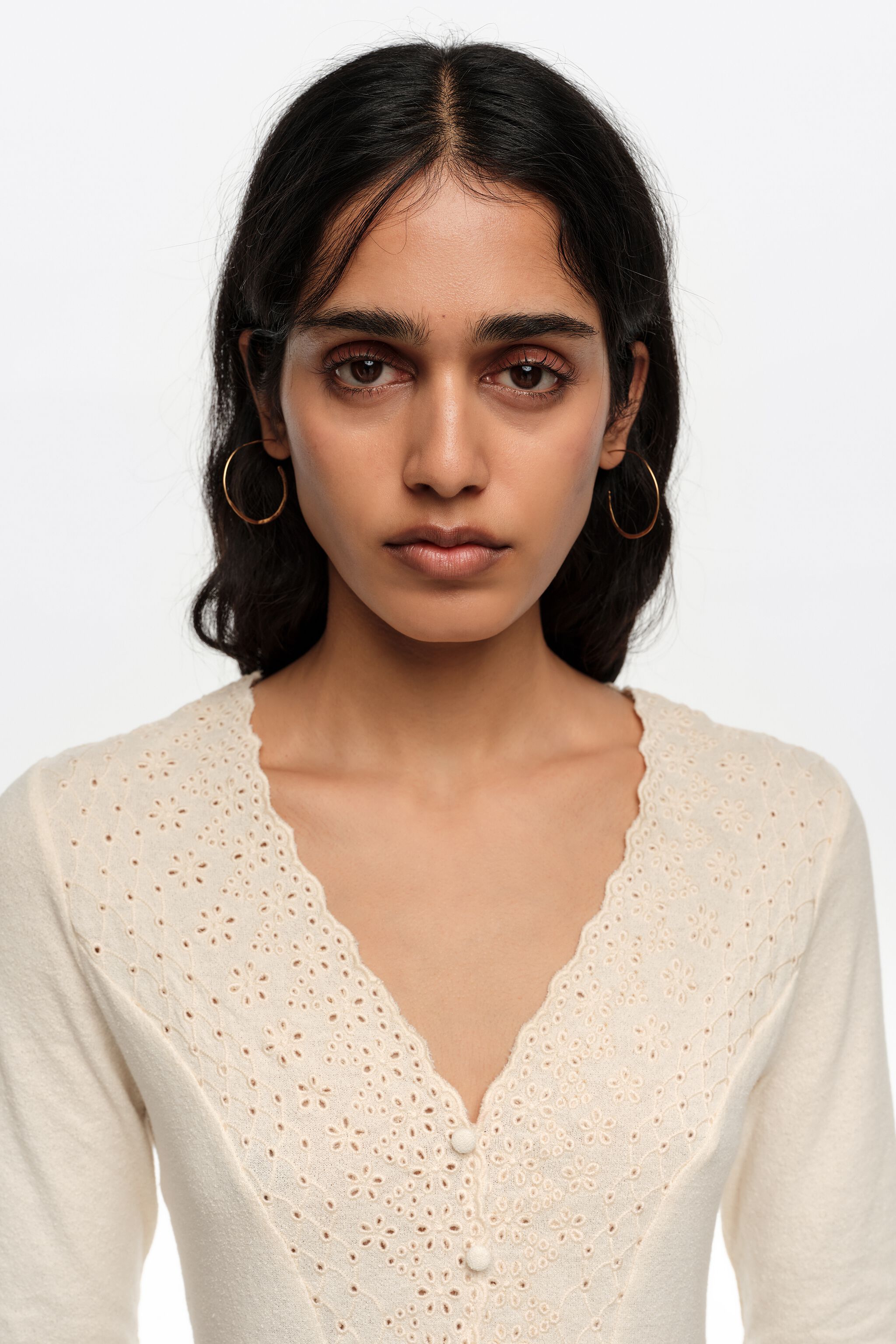 Ivory bestickter Body