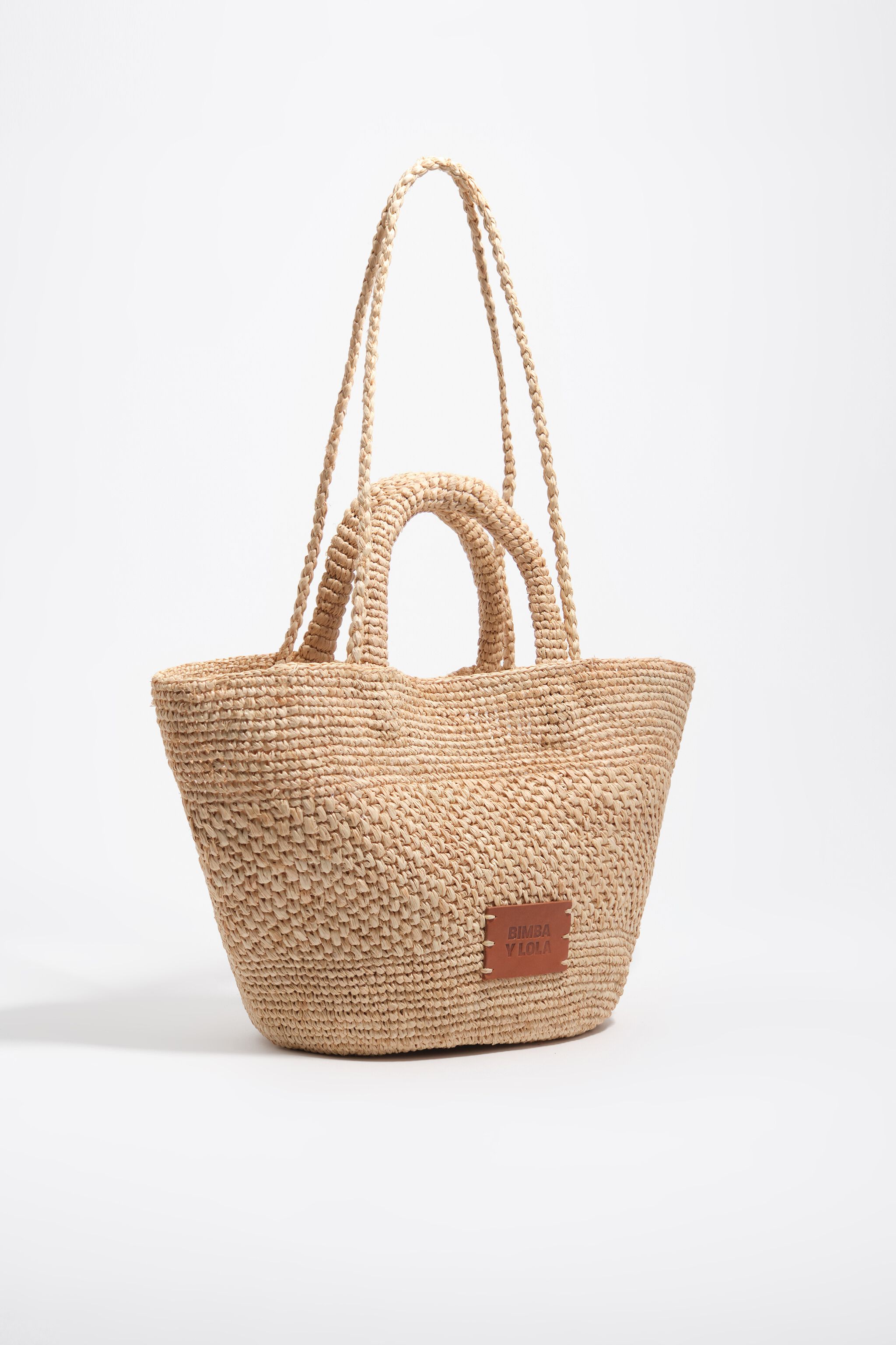 Große natürliche Rattan-Webtasche