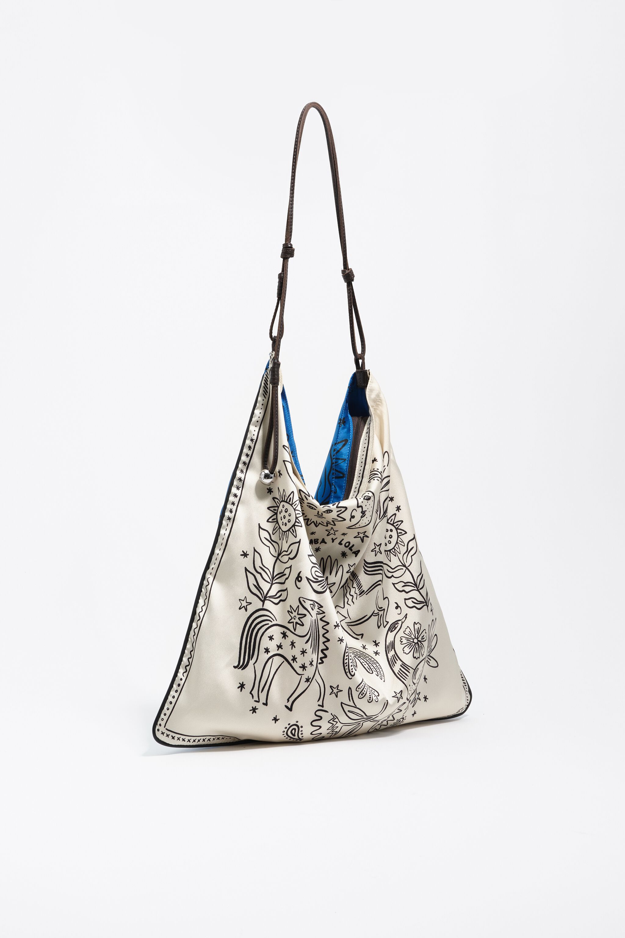 Medium ivory esoterische Schalschultertasche