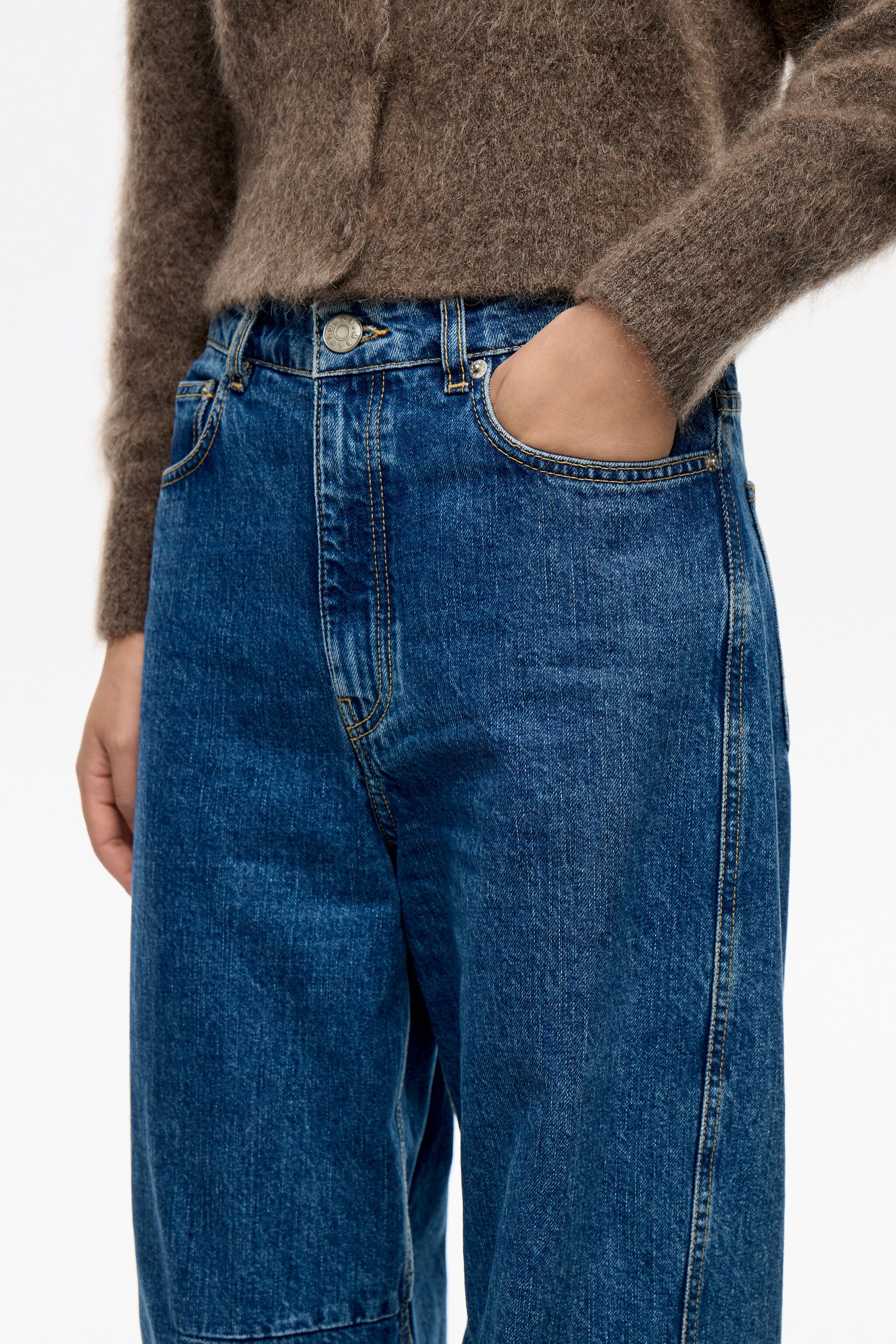 BARREL - Blaue Jeans mit mittlerer Taille
