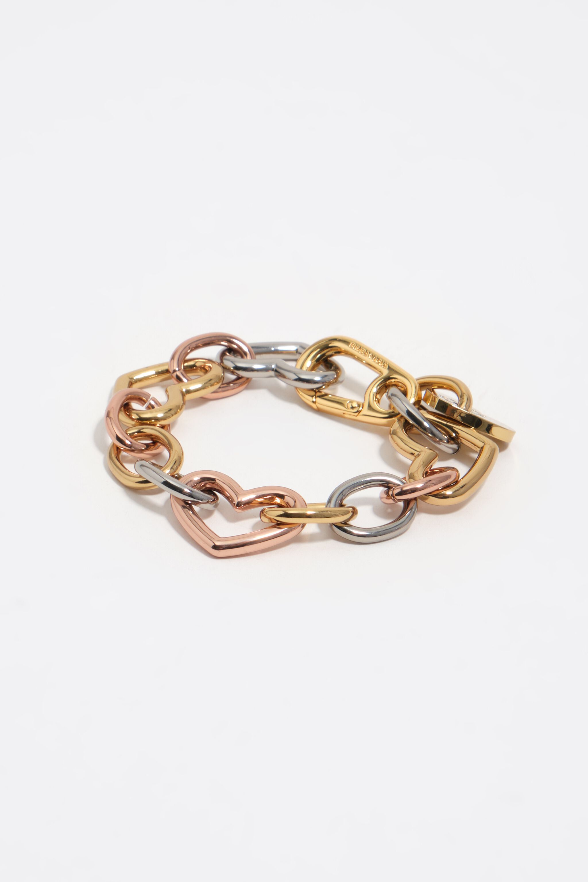 Herzanhänger-Armband in drei Tönen