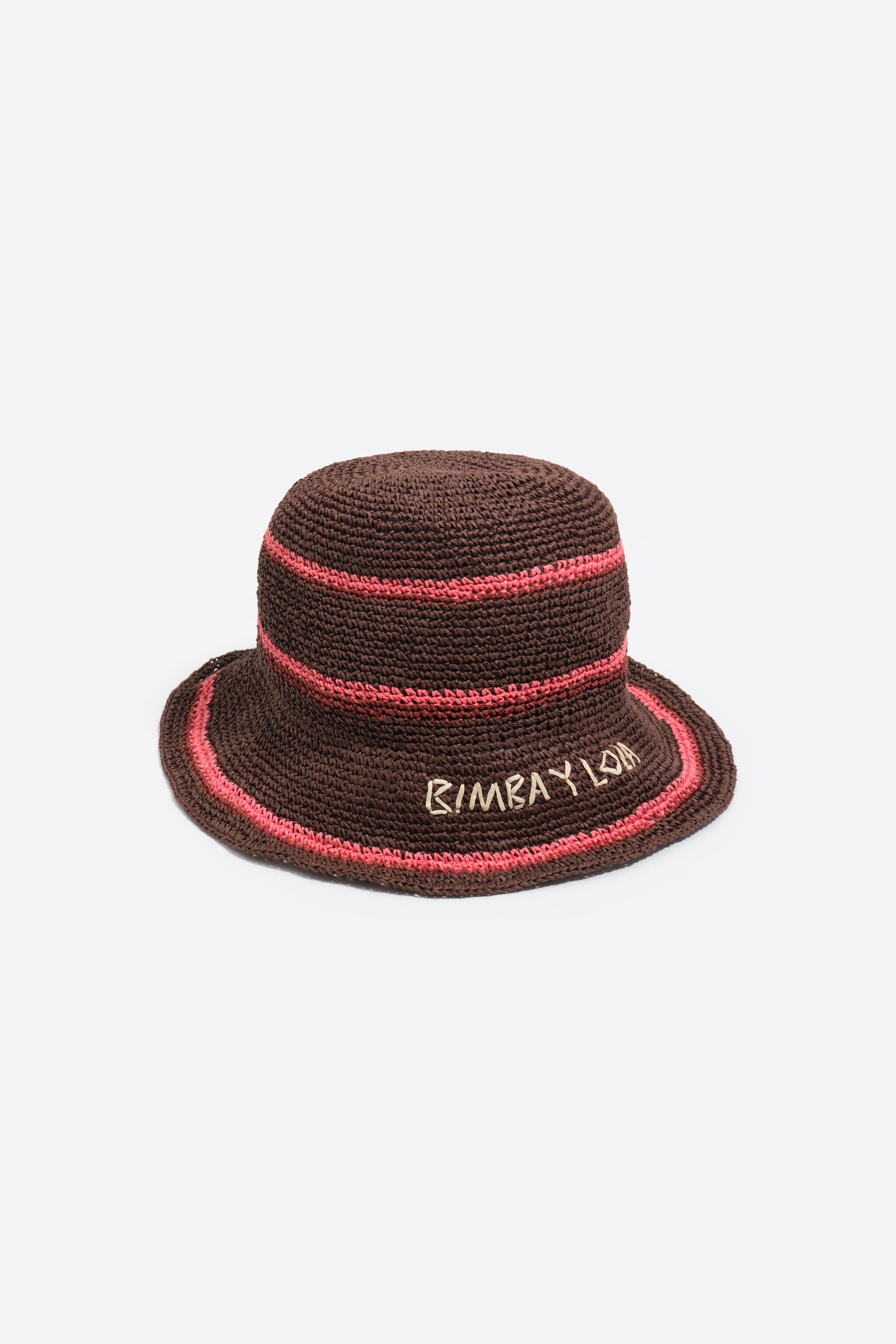 Hut im Raffia-Optik braun