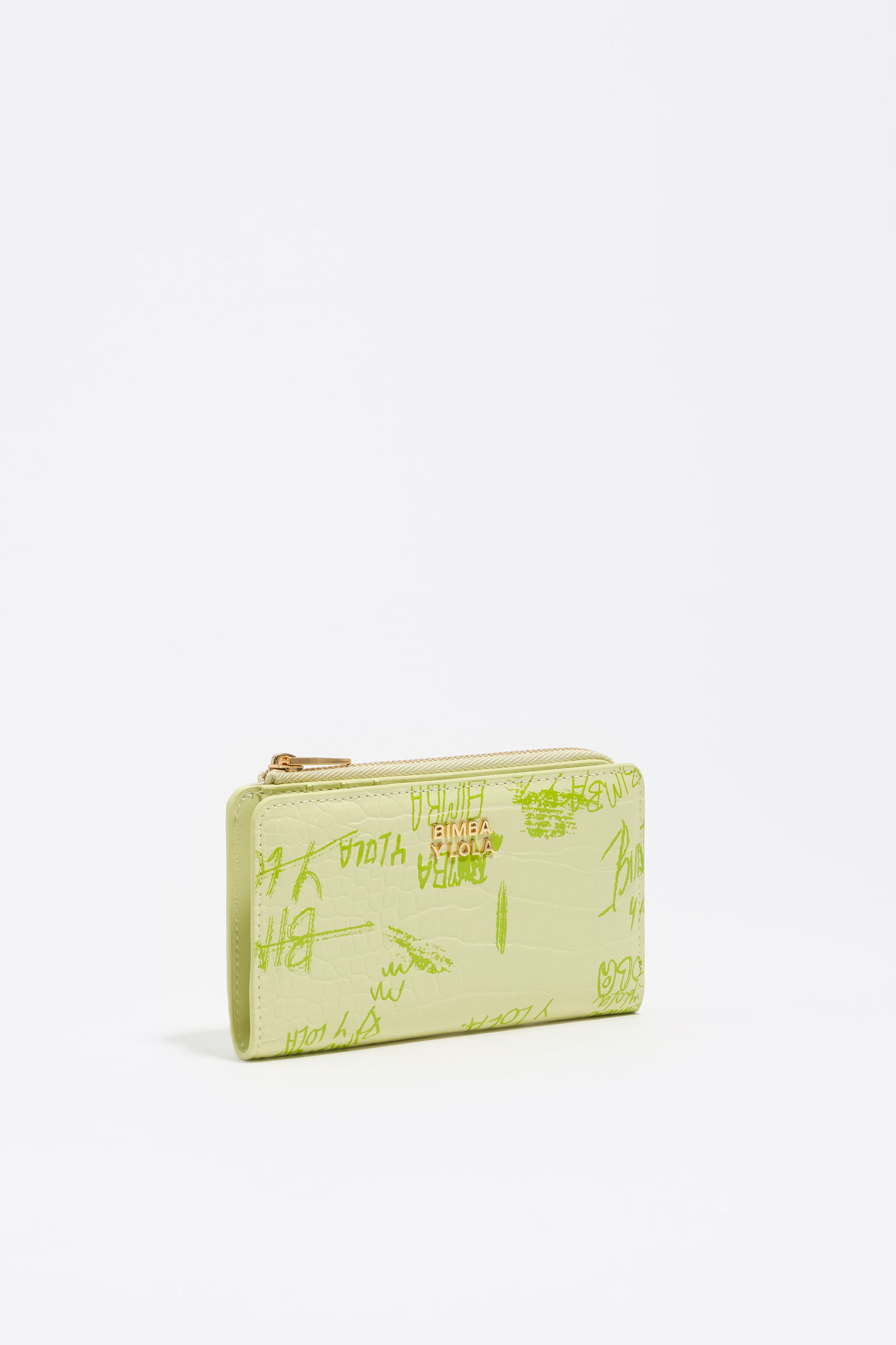 Pastellgrüne BIMBA-Logos-Kompakt-Handtasche