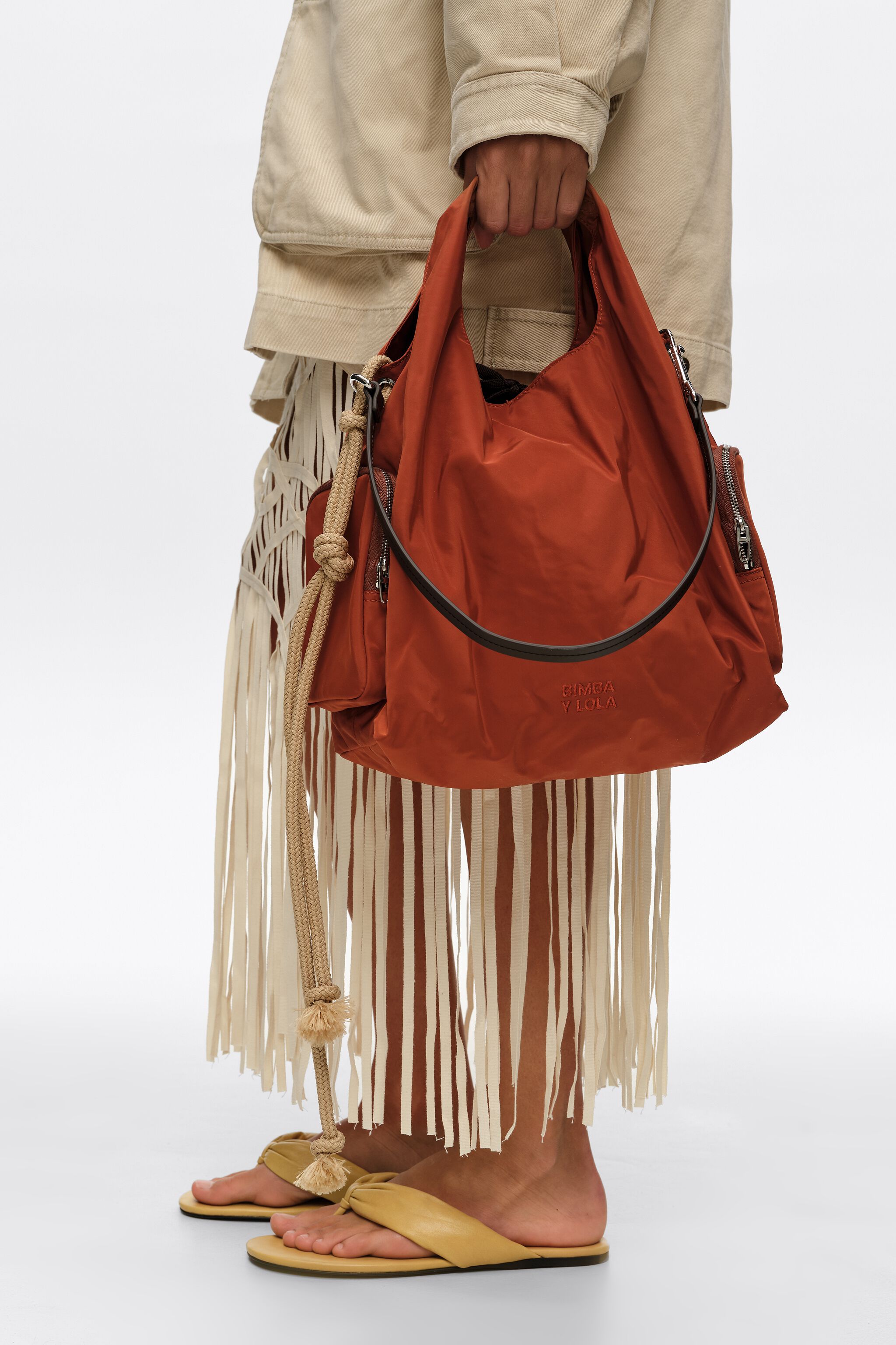 Medium rust-Nylon-Handtasche