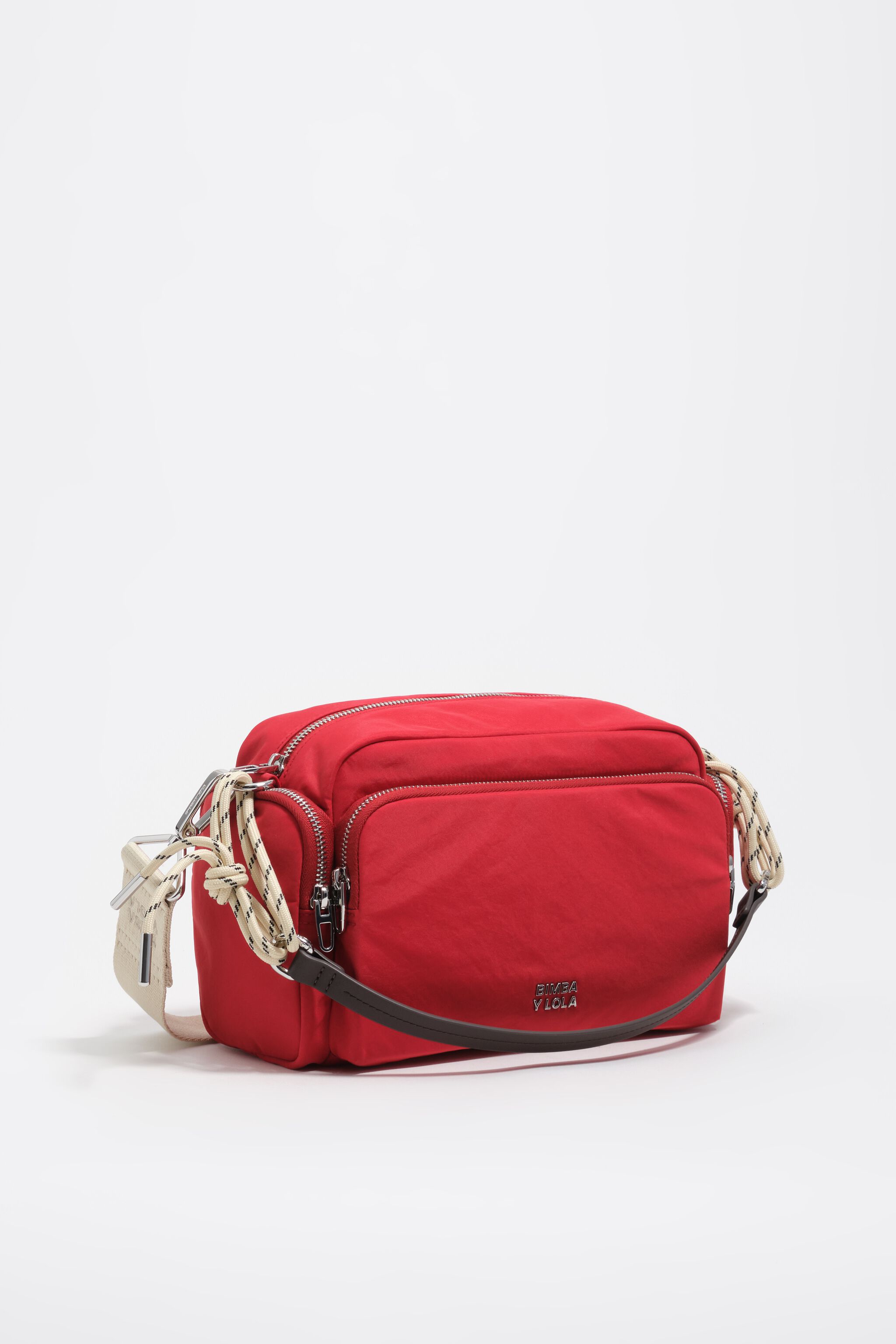 Medium rote Nylon-Handytasche