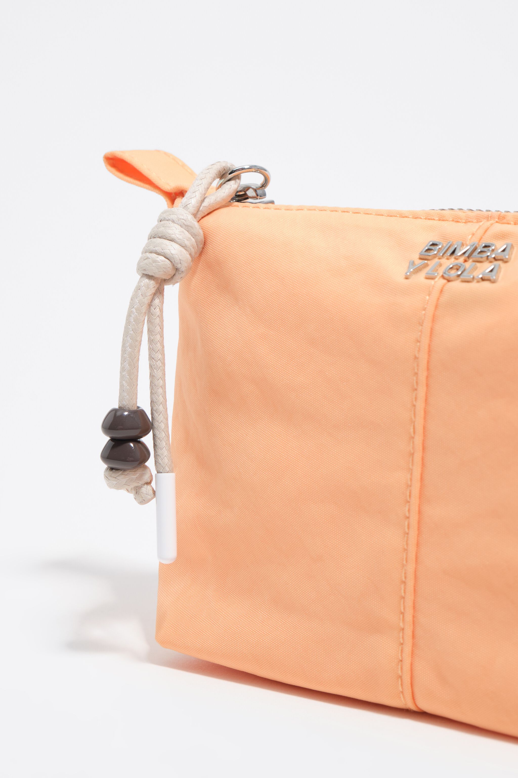 Kleine orangefarbene Sorbet-Nylon-Trapecio-Make-up-Case