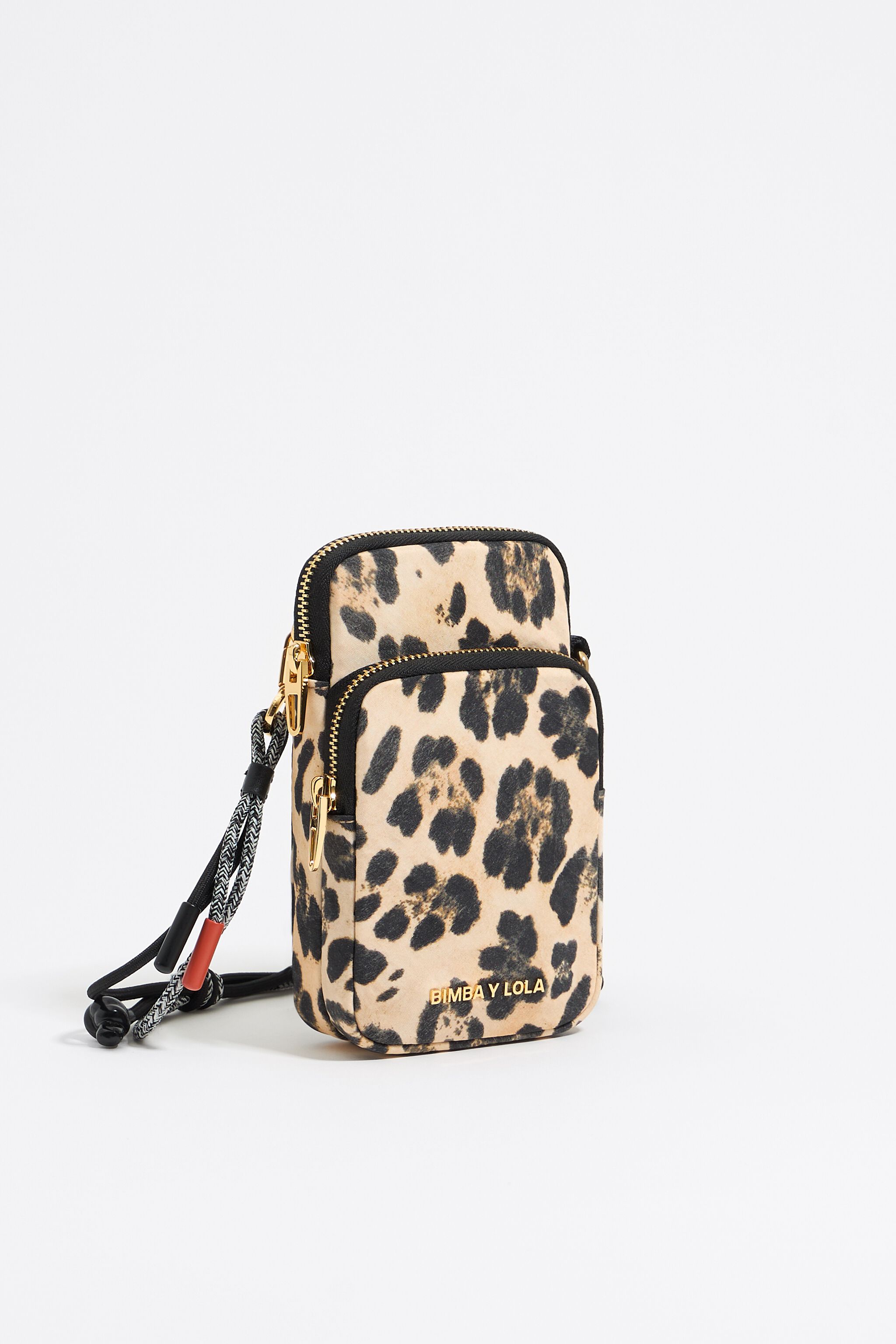 Beige Leoparden-Print-Nylon-Handyhülle