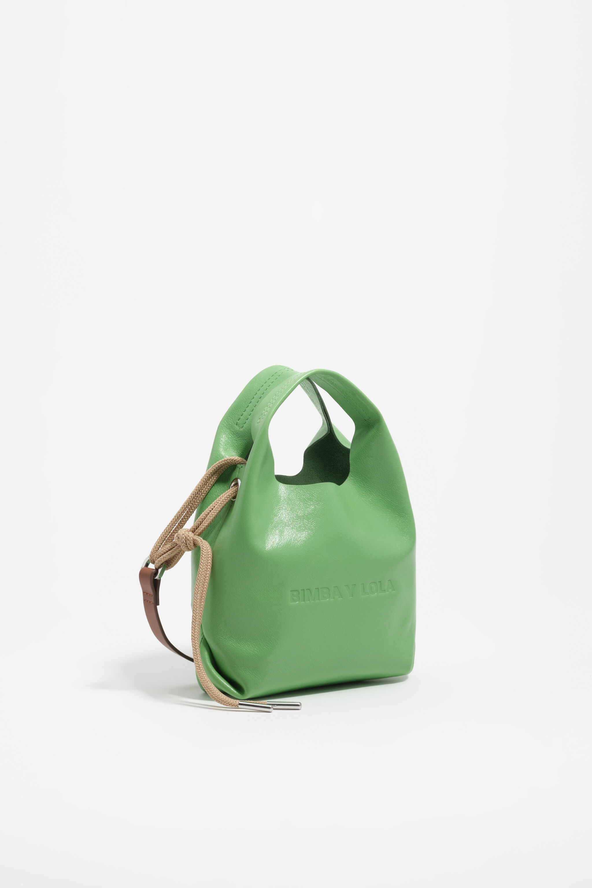 Mini Smaragdleder-Papier-Crossbody-Tasche