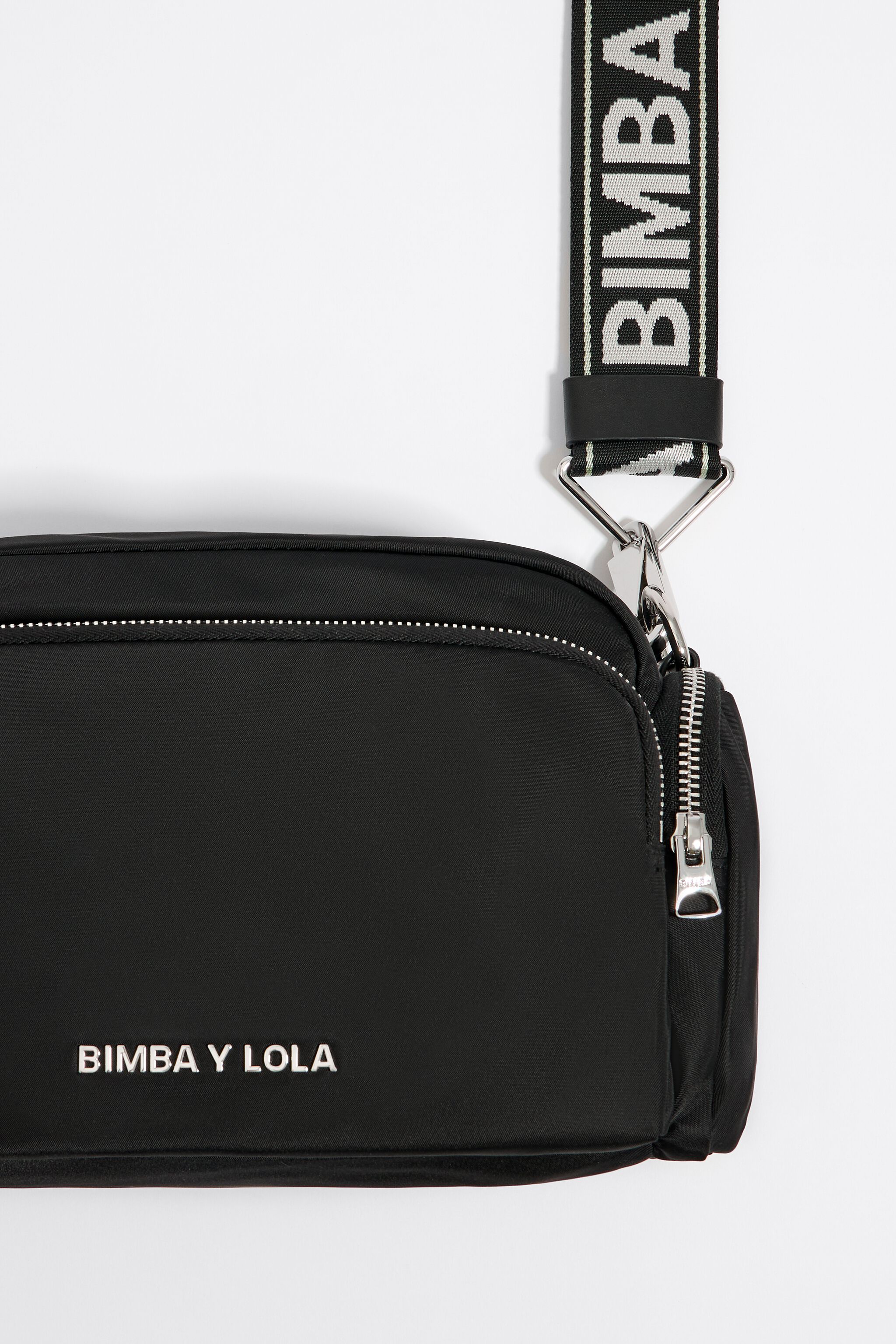 Medium schwarze Nylon-Handytasche