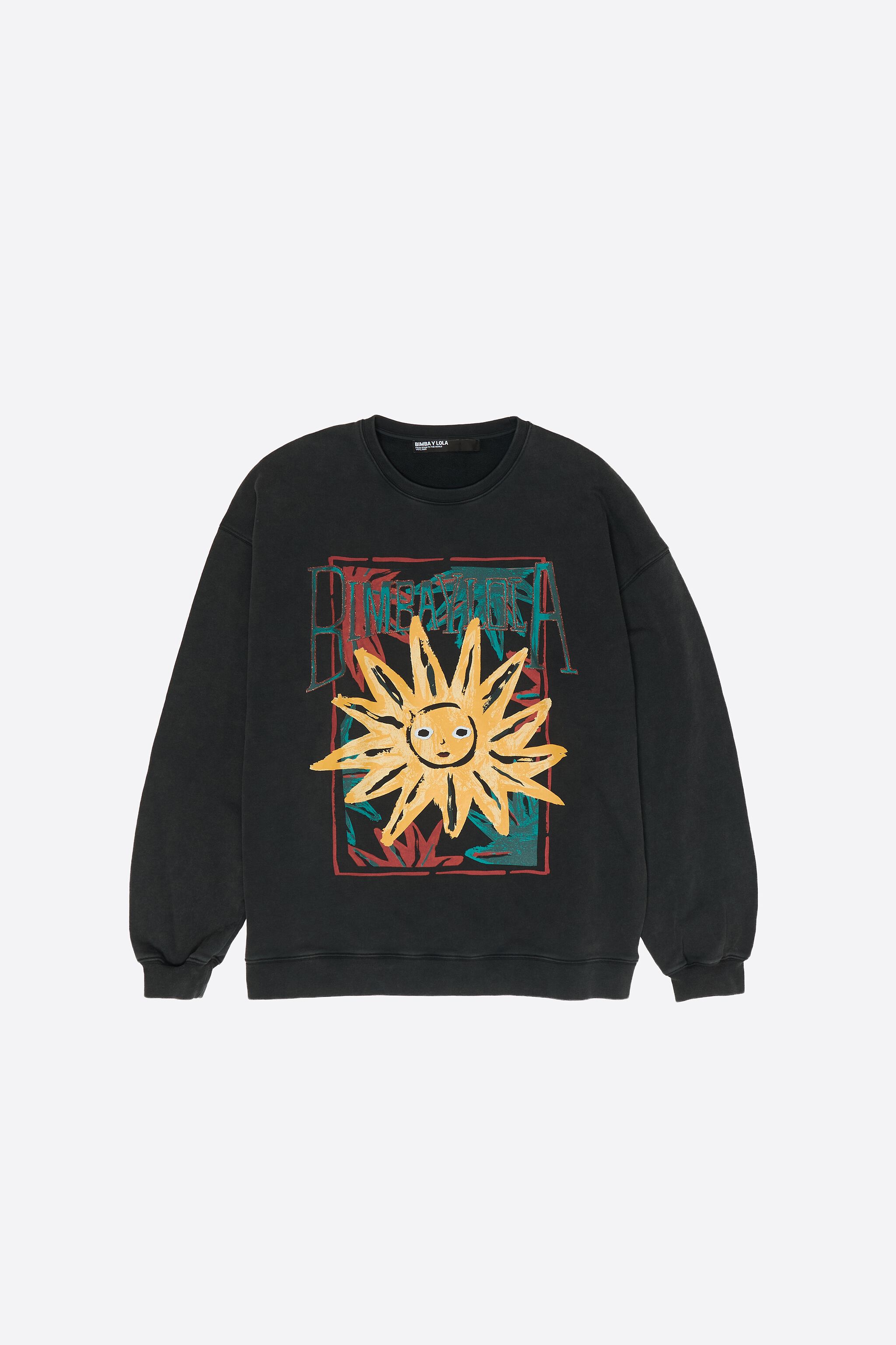 Abgenutztes schwarzes Sun-Logo-Sweatshirt