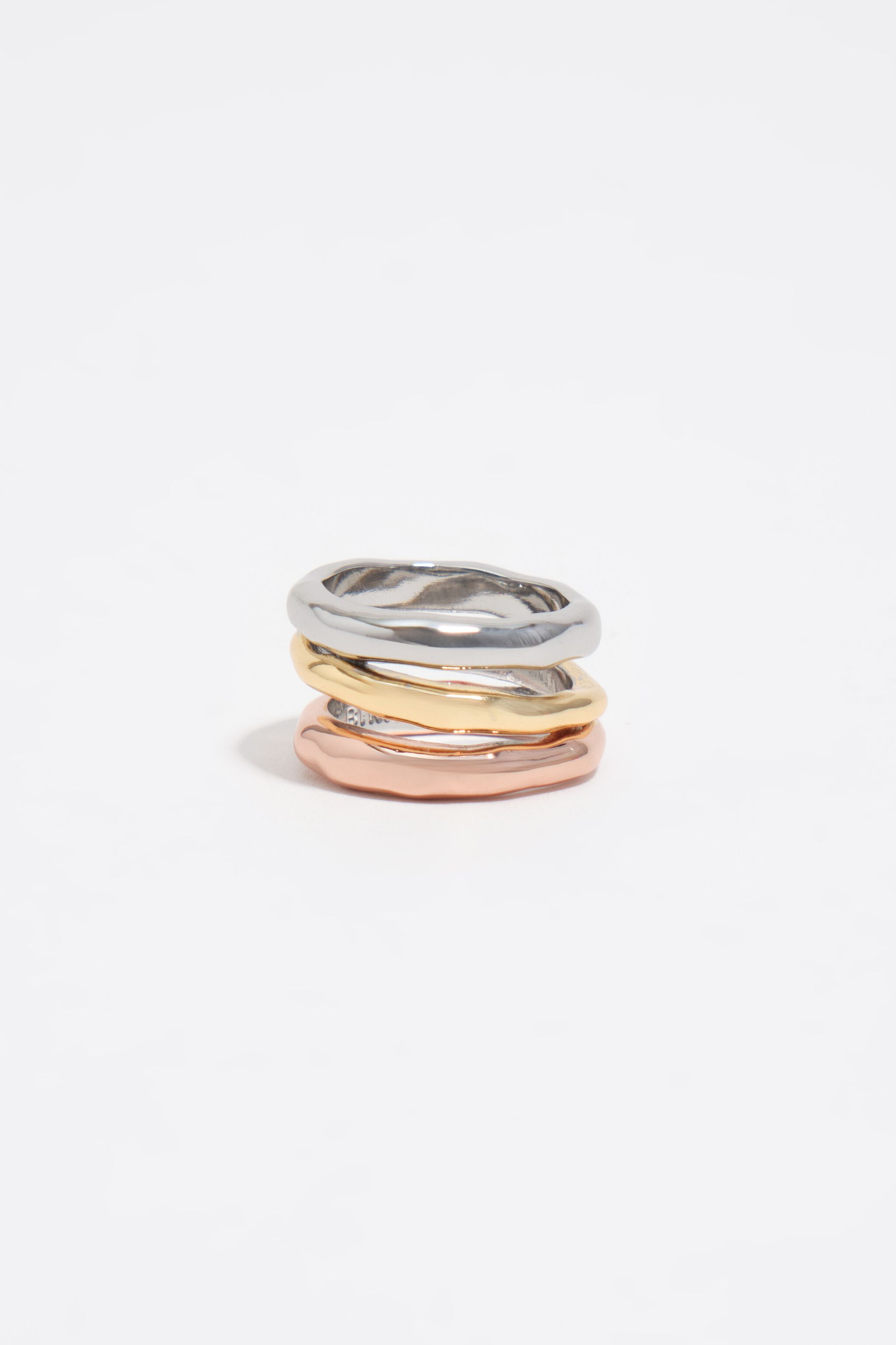 Dreitonige Texturband-Ring