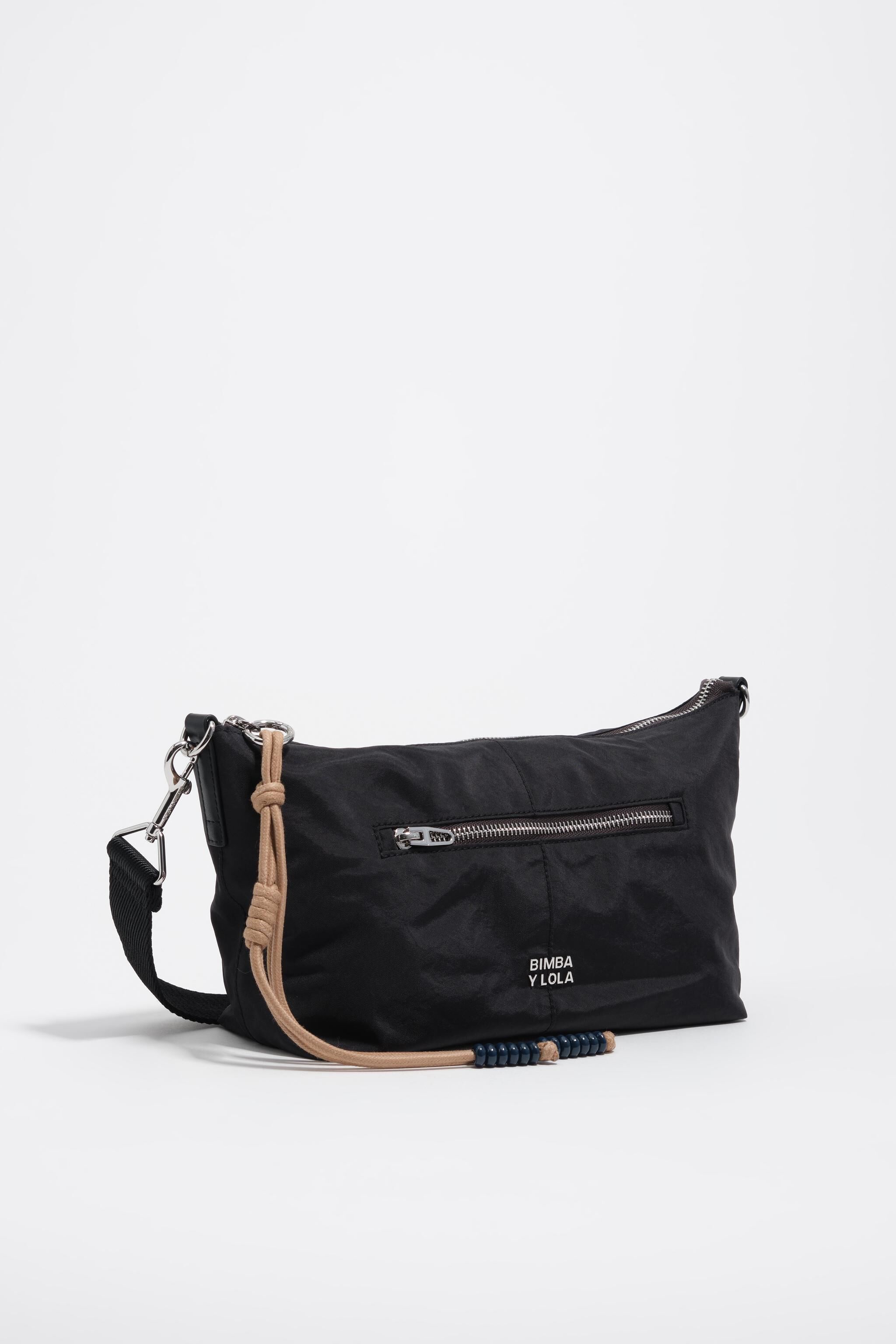 Schwarze Nylon-Trapecio-Tasche