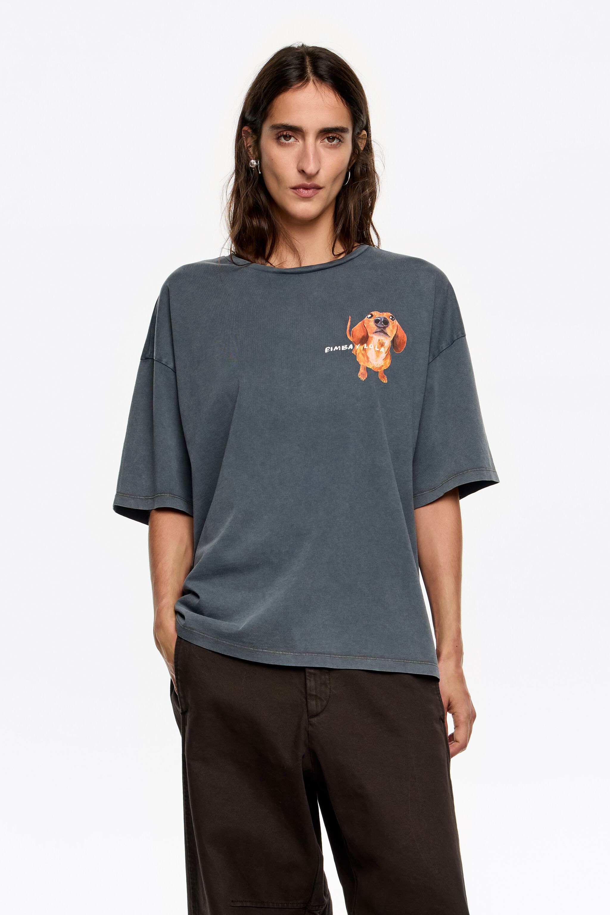 Graublauer Dackel-Logo-T-Shirt