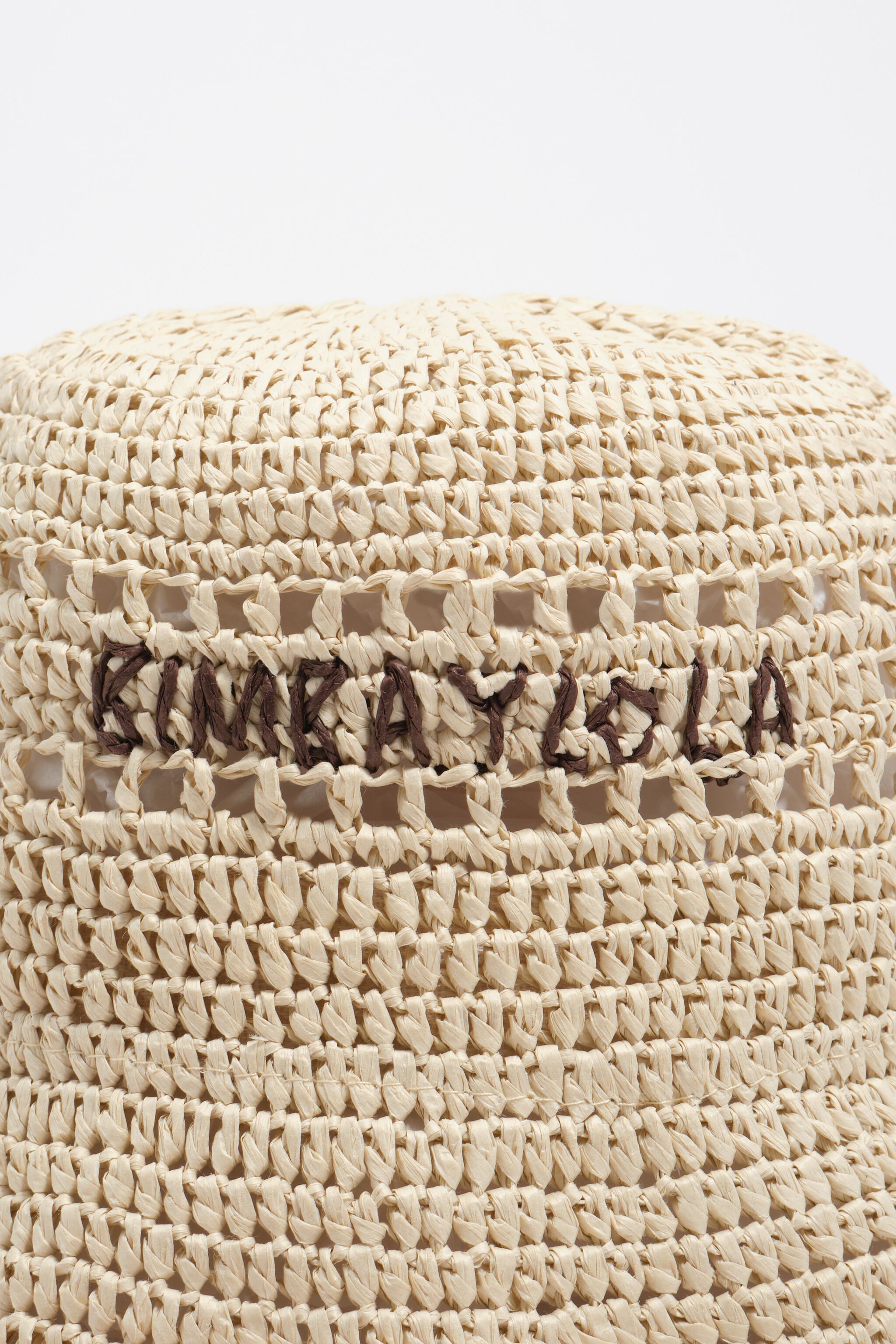 Natürlicher Papier-Raffia-Hut mit Kordel