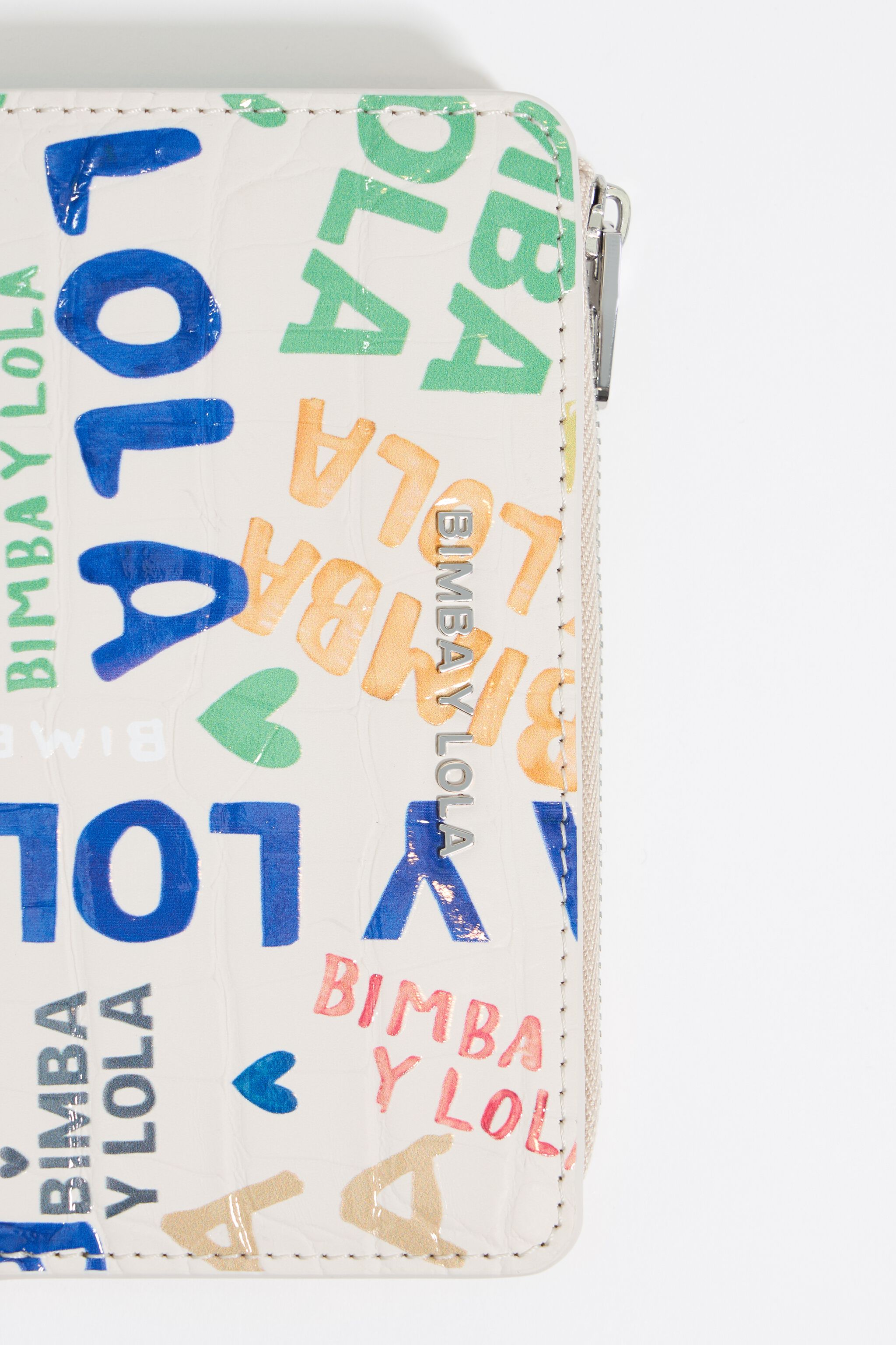 Ivory BIMBA Logo-Print-Kompakt-Handtasche
