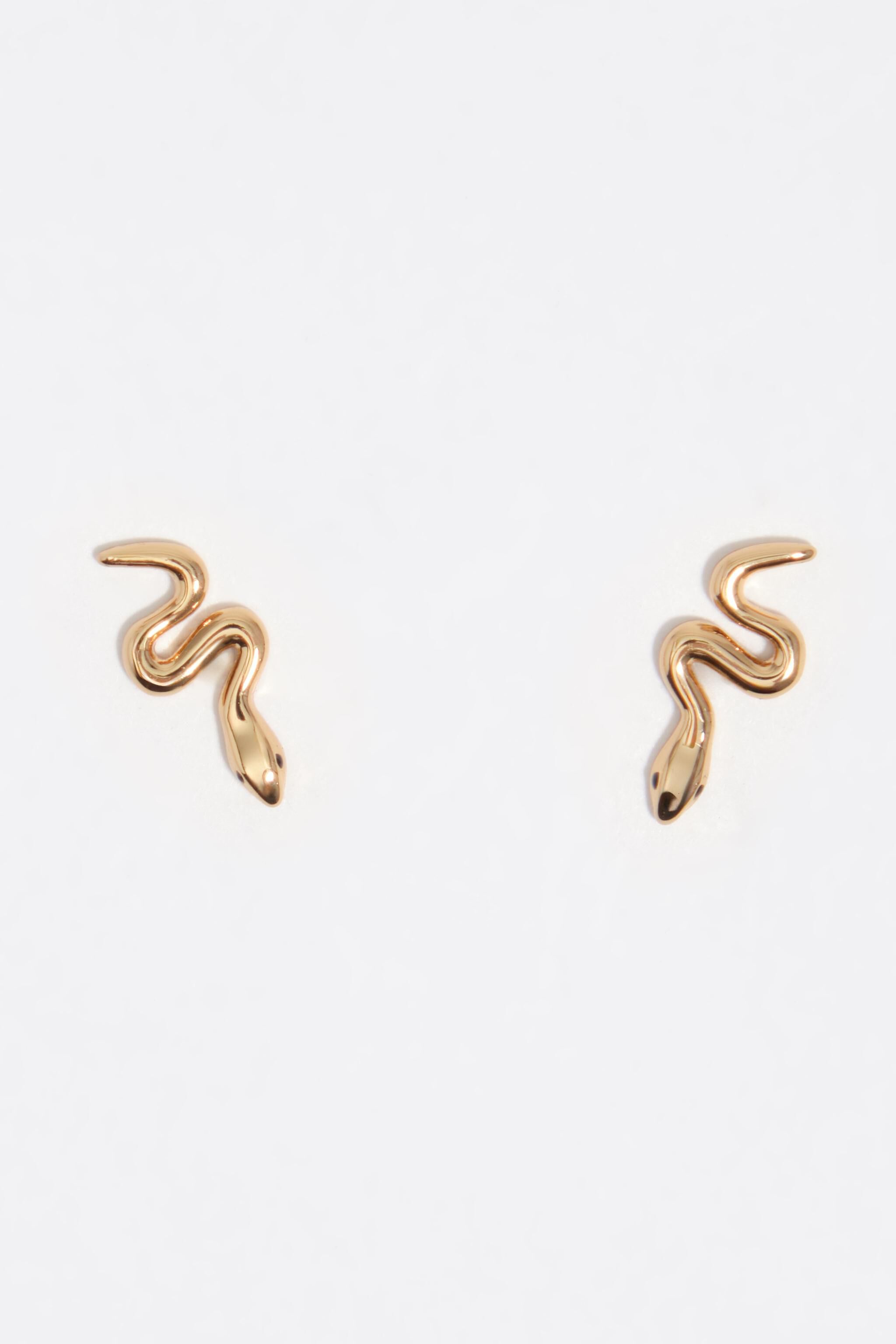 Mini-Gold-Schlangen-Ohrstecker