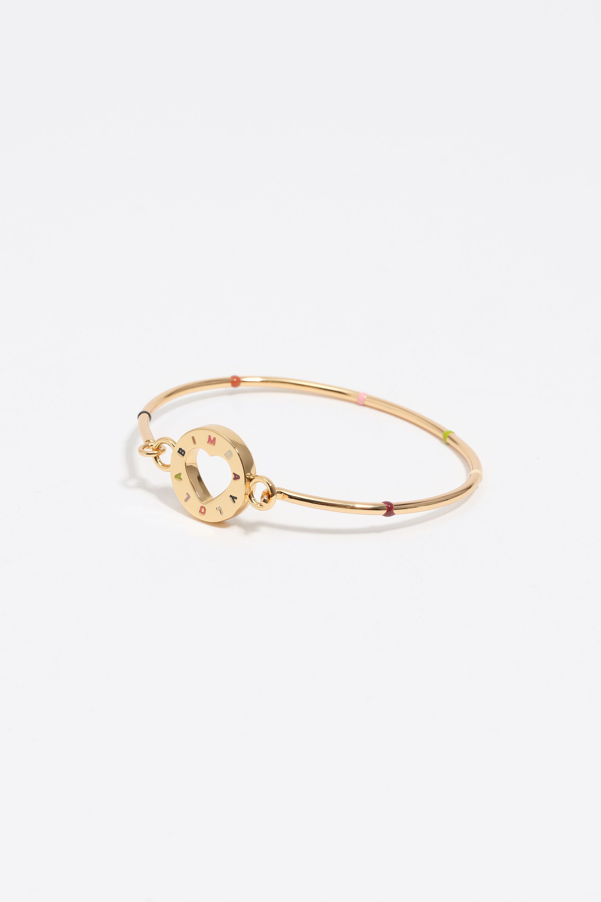 Goldener steifer Logo-Armband