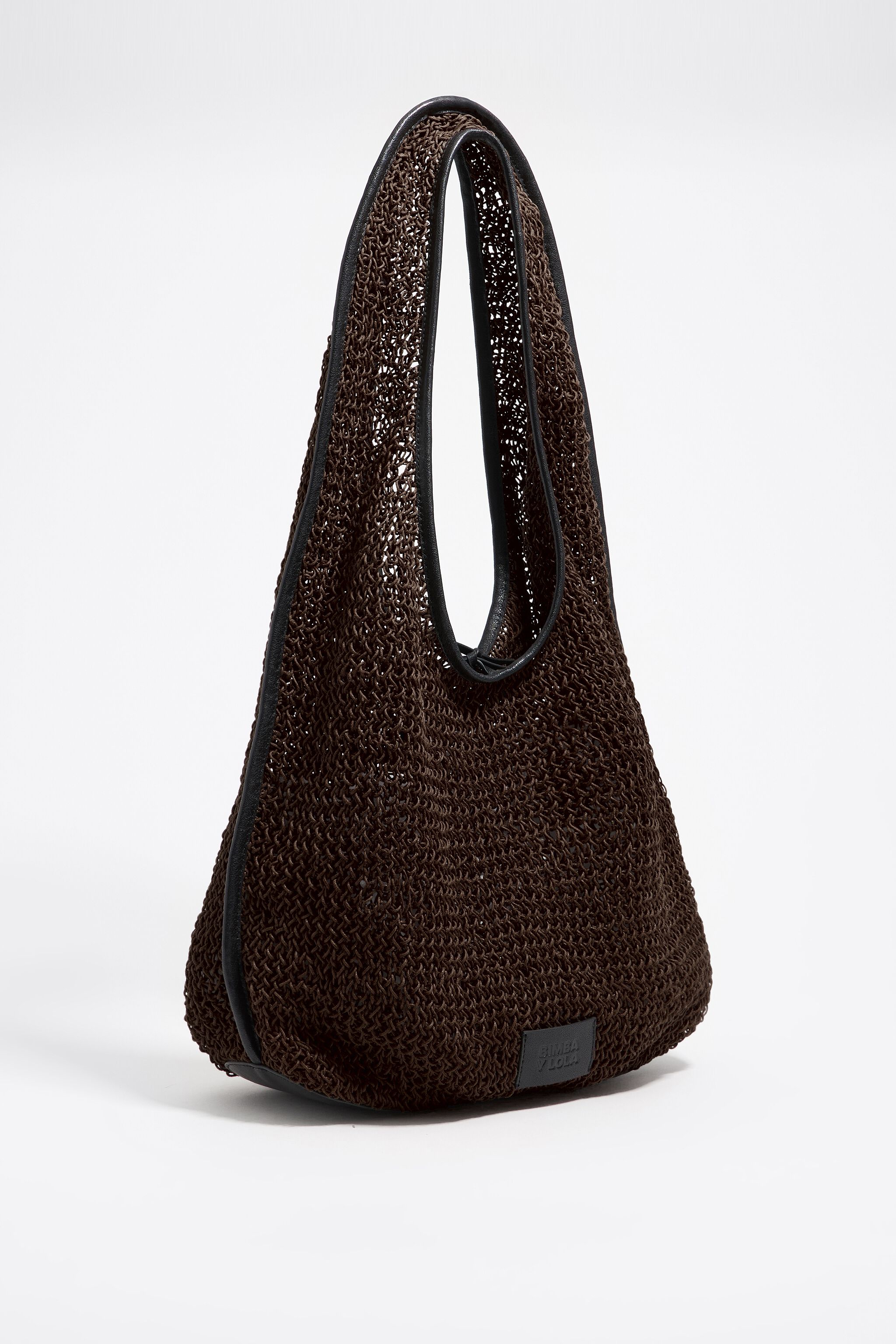 Schokoladen-geflochtene Schultertasche