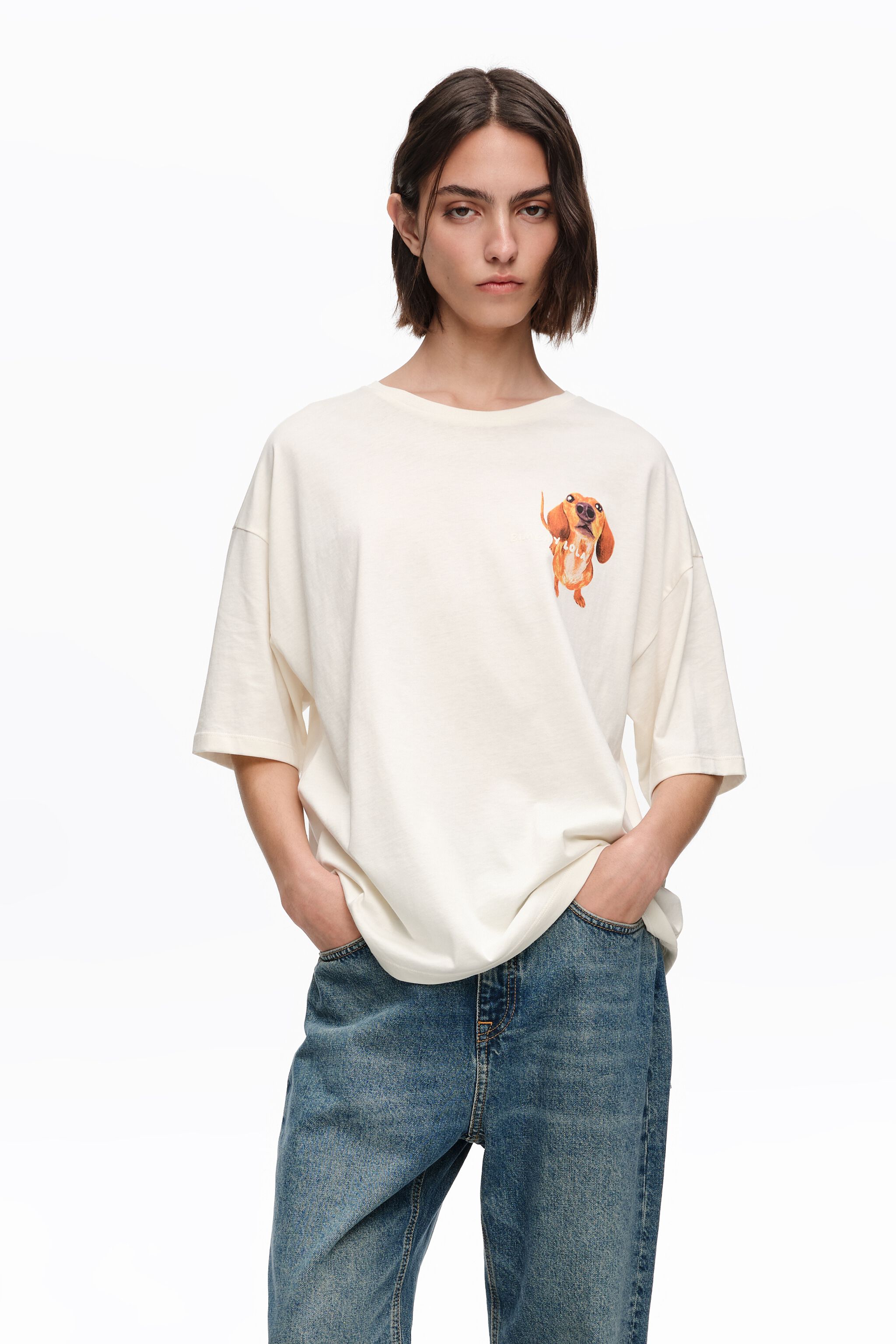 Ivory Dackel-Logo-T-Shirt