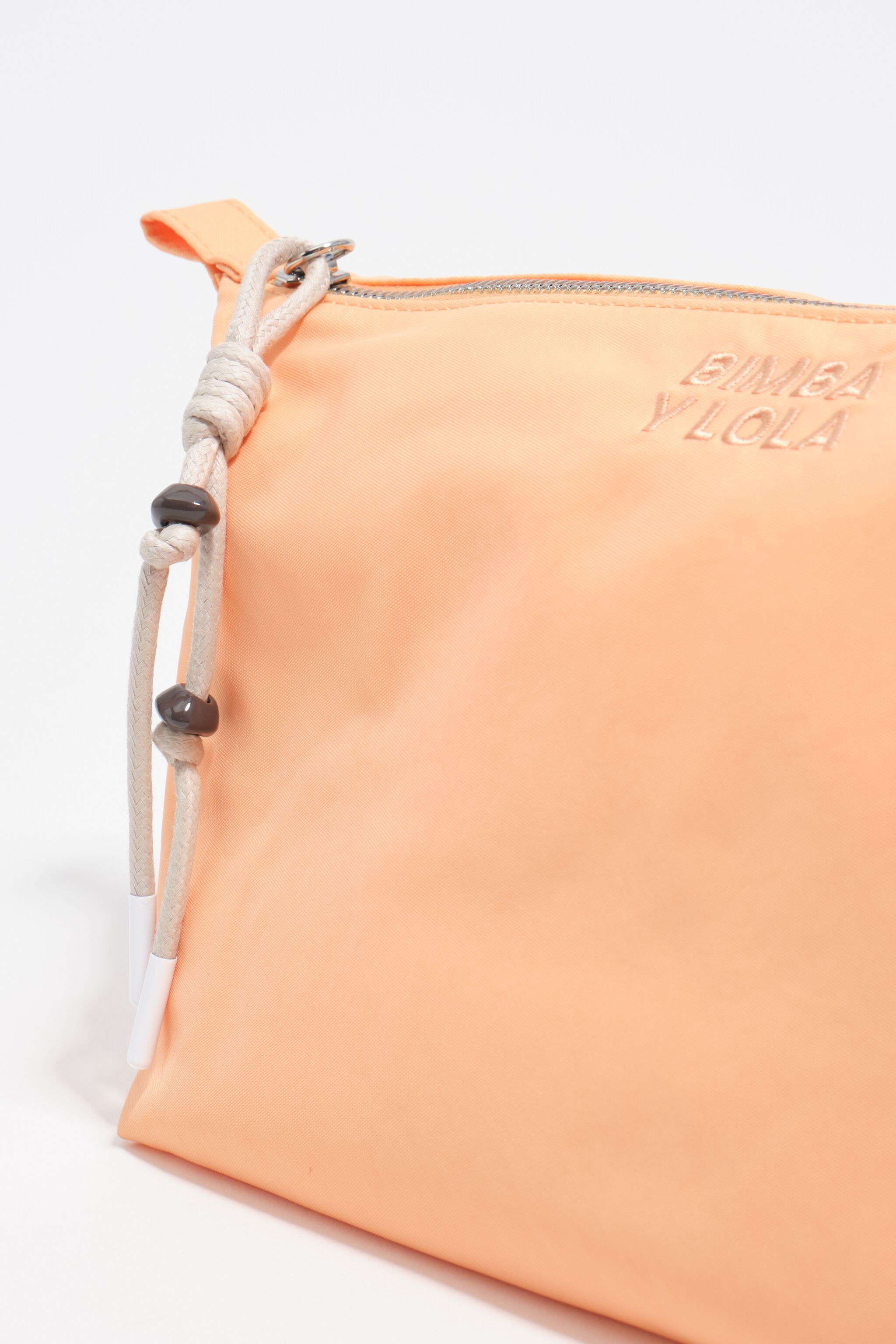 Große orangefarbene Sorbet-Nylon-Trapecio-Make-up-Case
