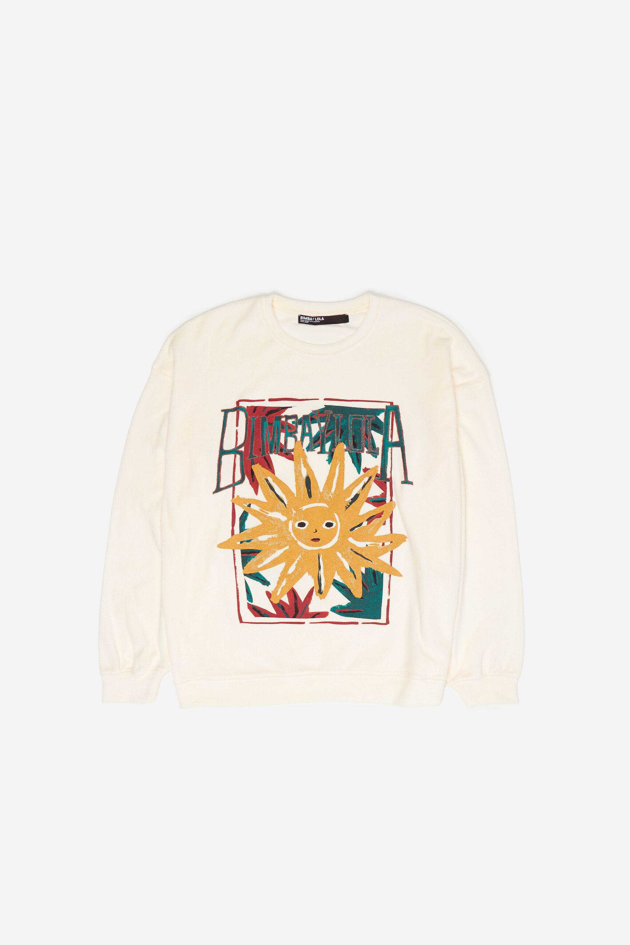 Weiße Sweatshirt mit Sonnenlogo