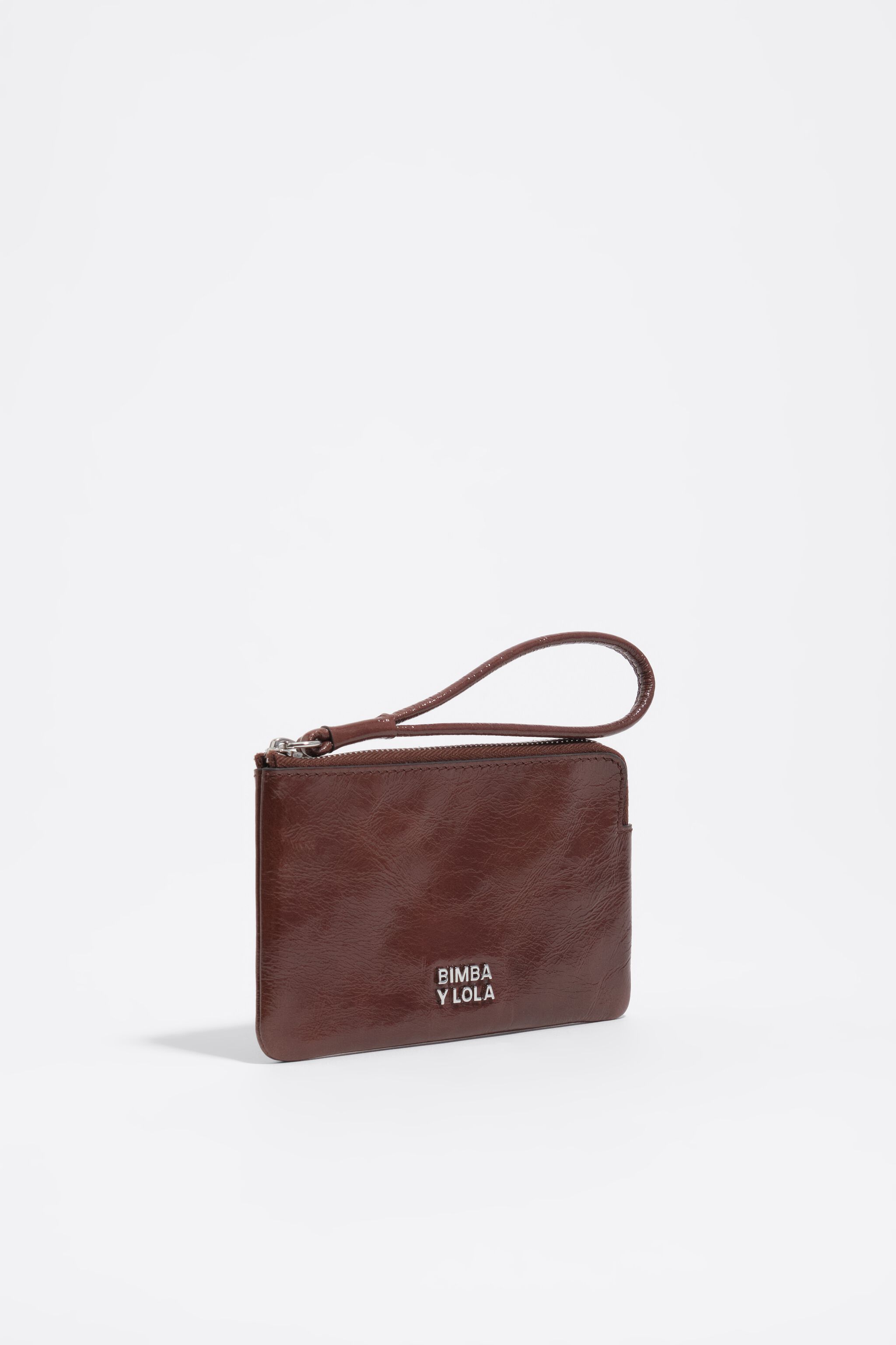 Stein kleine Brieftasche glänzendes Leder