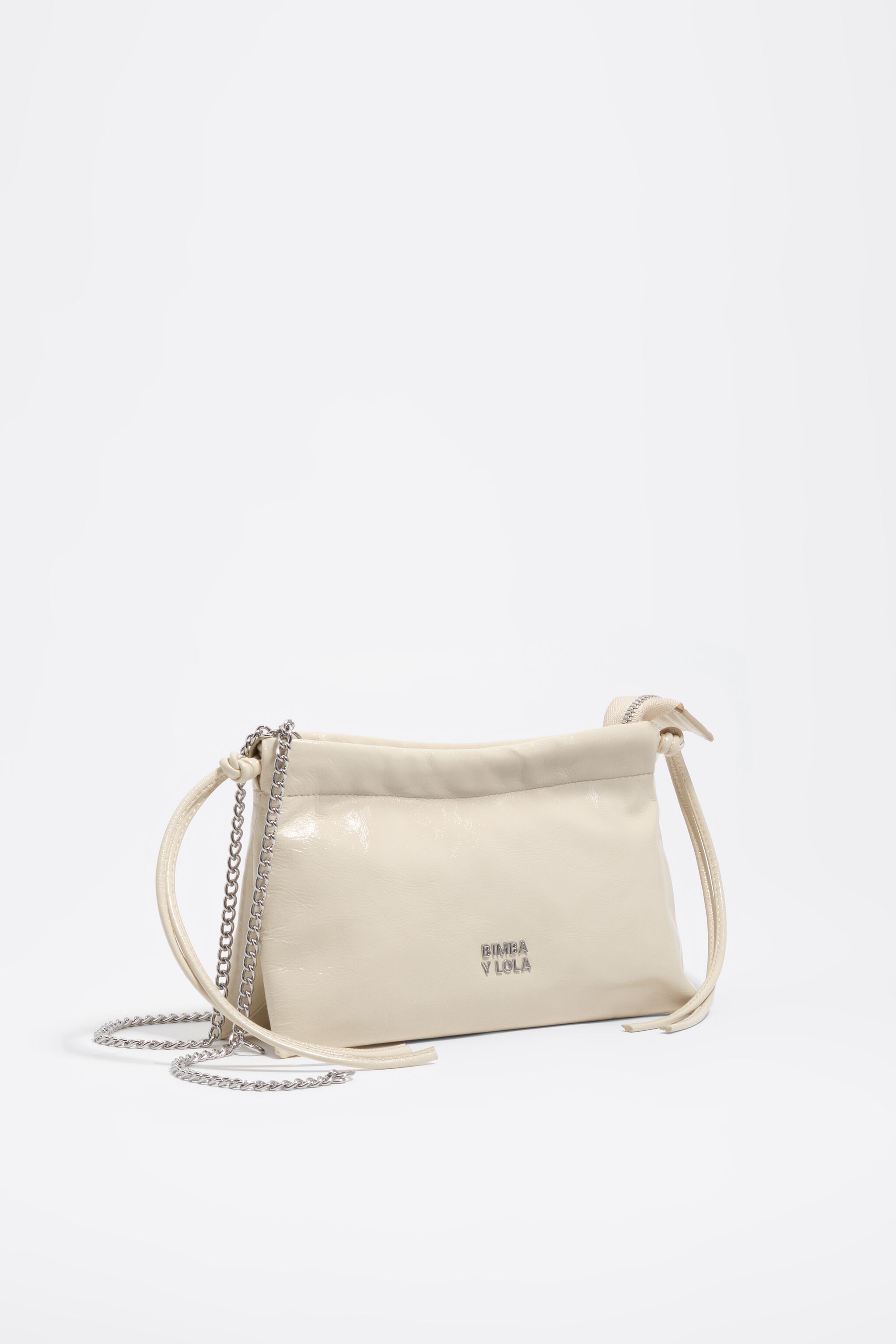Mini-Handtasche aus Elfenbein-Leder